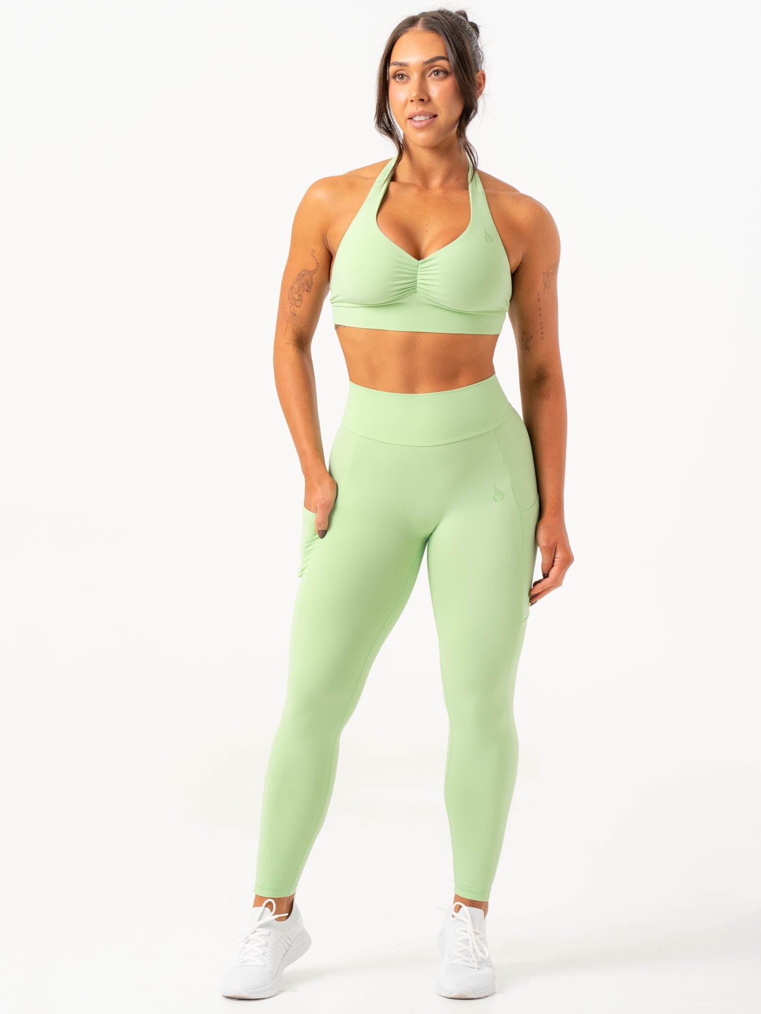 NKD V Scrunch Pocket Leggings - Green Glow 5 NKD V Scrunch Pocket Leggings - Green Glow