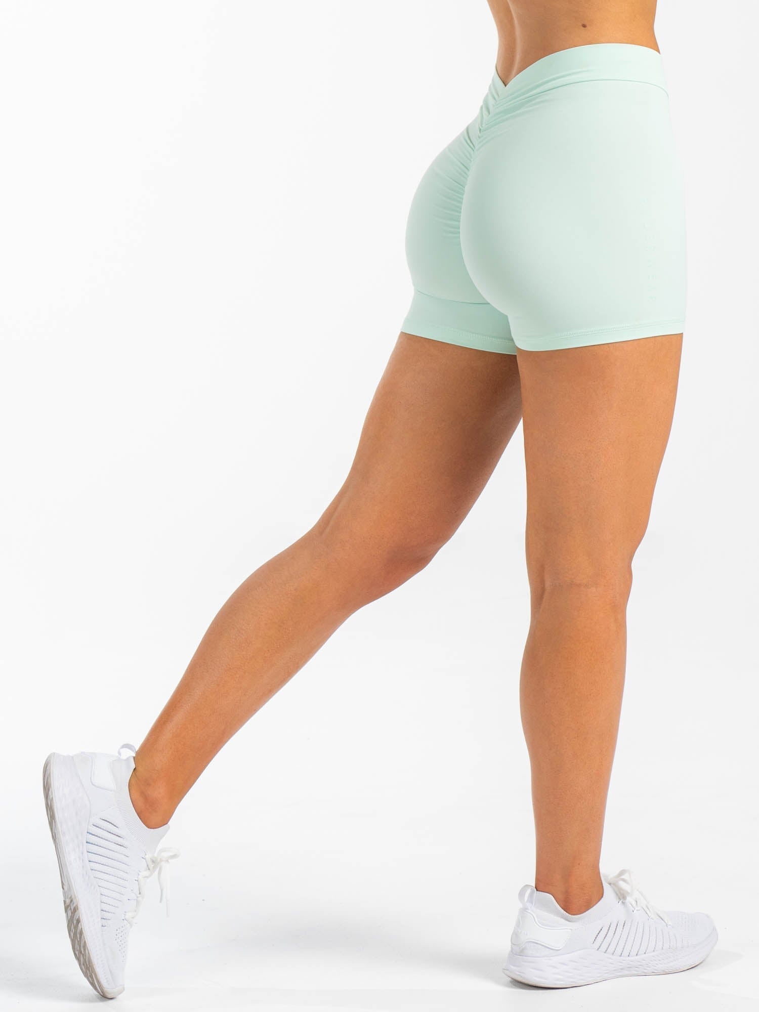 NKD V Scrunch Shorts - Cool Mint 4 NKD V Scrunch Shorts - Cool Mint