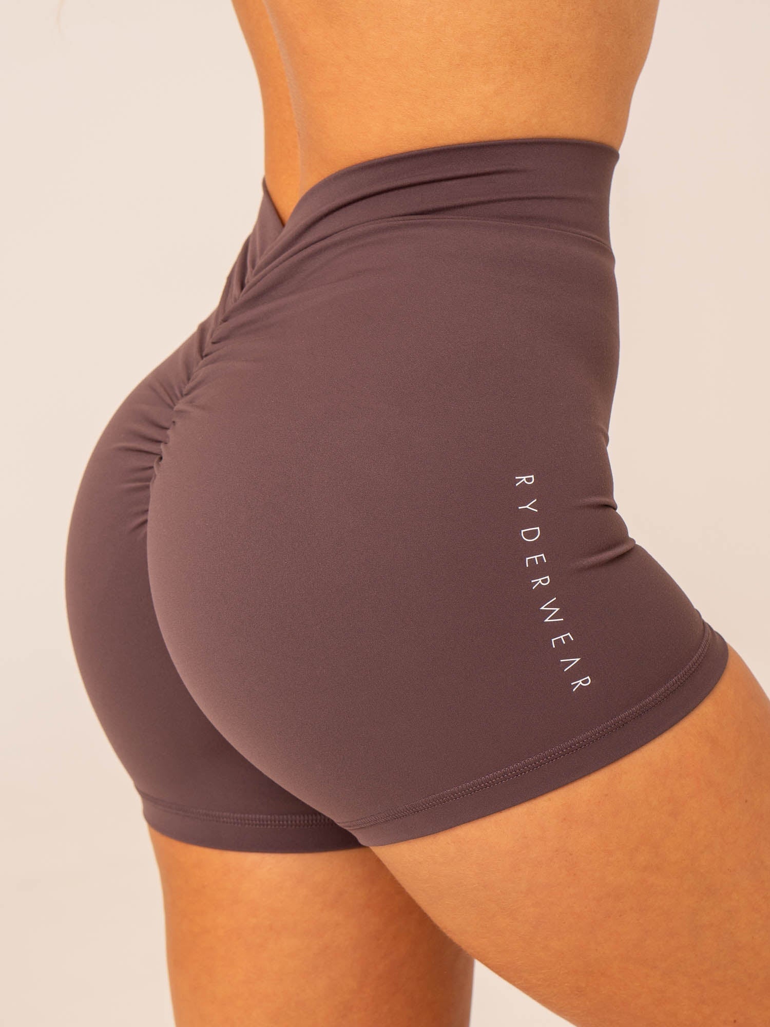 NKD V Scrunch Shorts - Plum 5 NKD V Scrunch Shorts - Plum