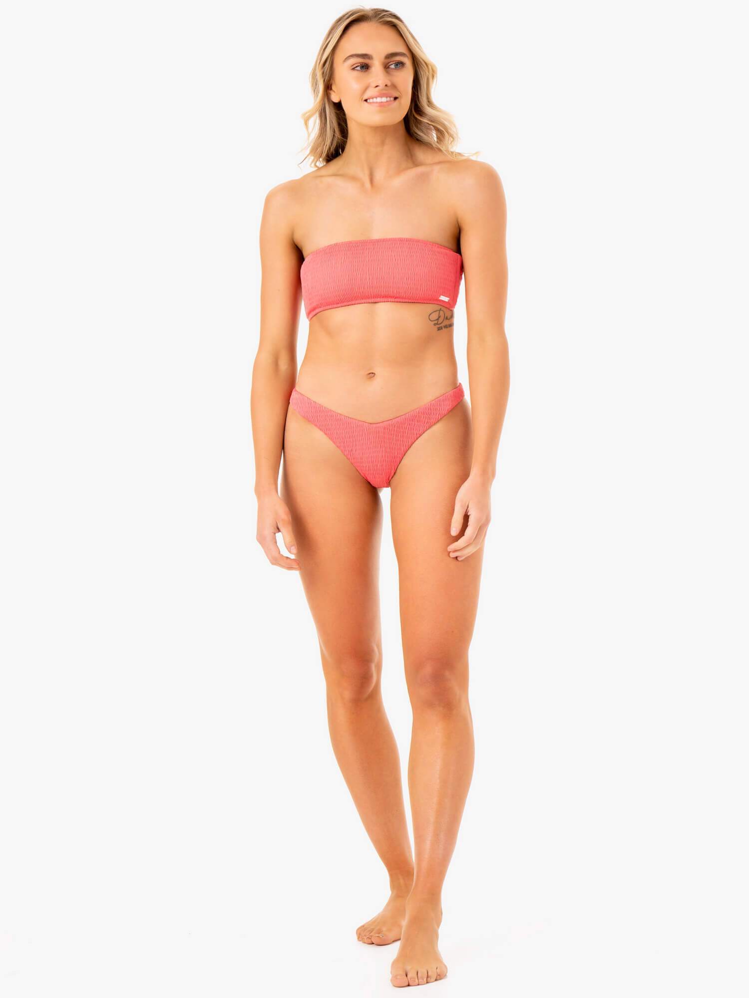 Paradise Bandeau Bikini Top - Coral 4 Paradise Bandeau Bikini Top - Coral