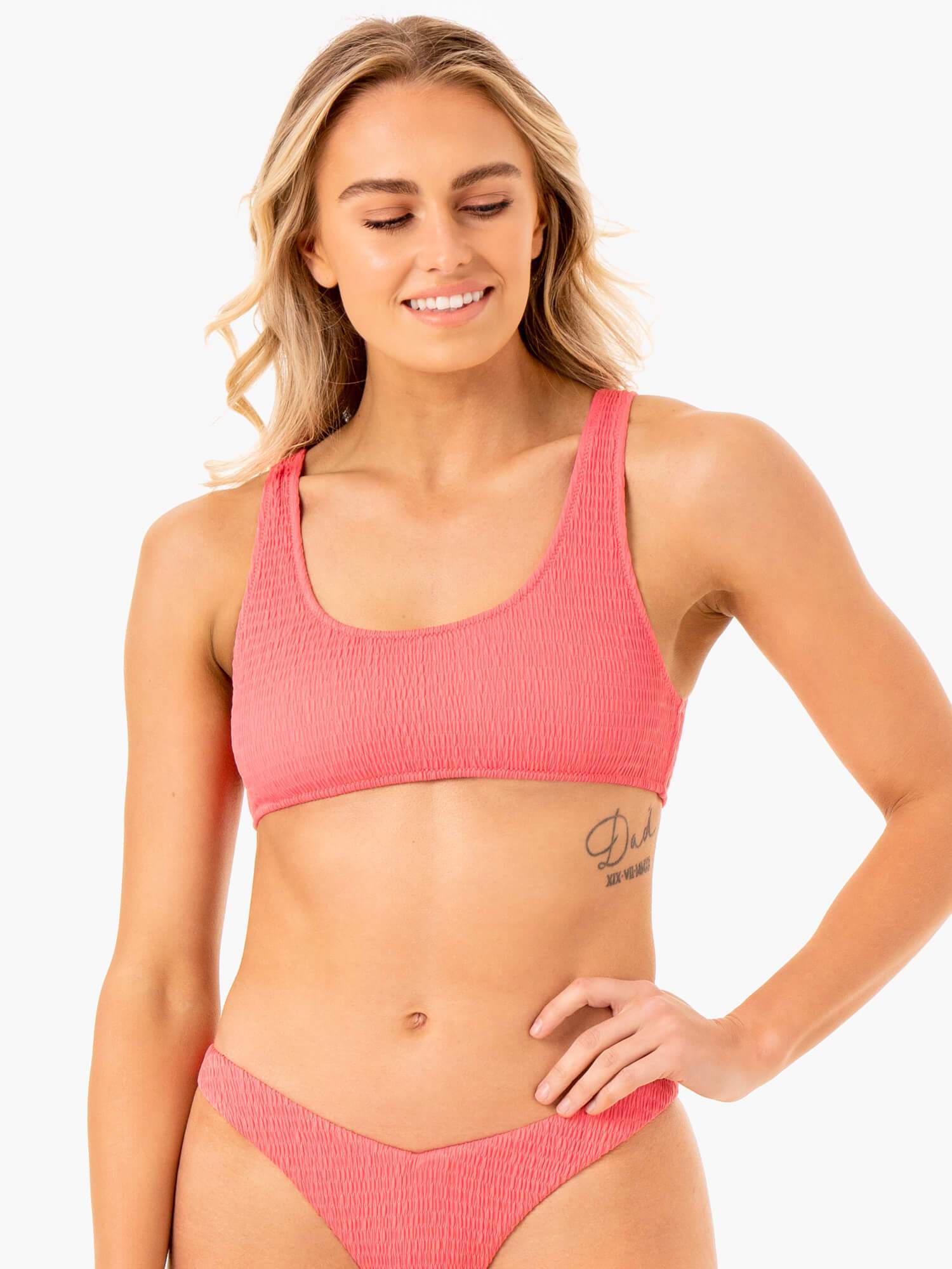 Paradise Scoop Bikini Top - Coral 1 Paradise Scoop Bikini Top - Coral