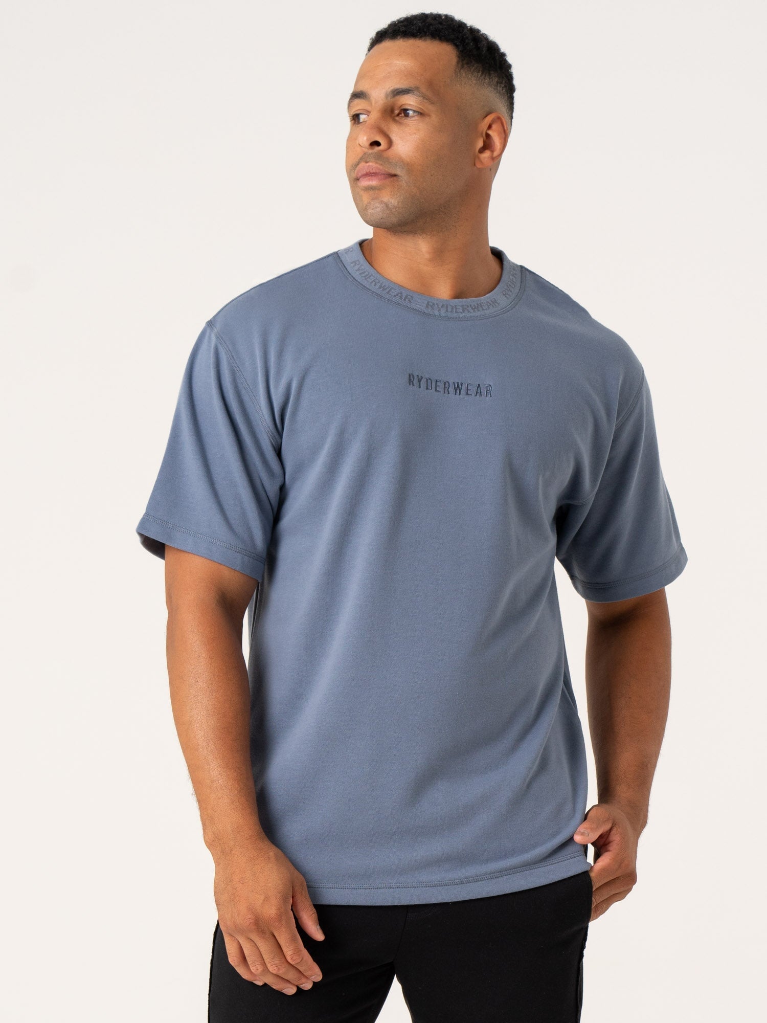 Pursuit Fleece T-Shirt - Denim Blue 1 Pursuit Fleece T-Shirt - Denim Blue