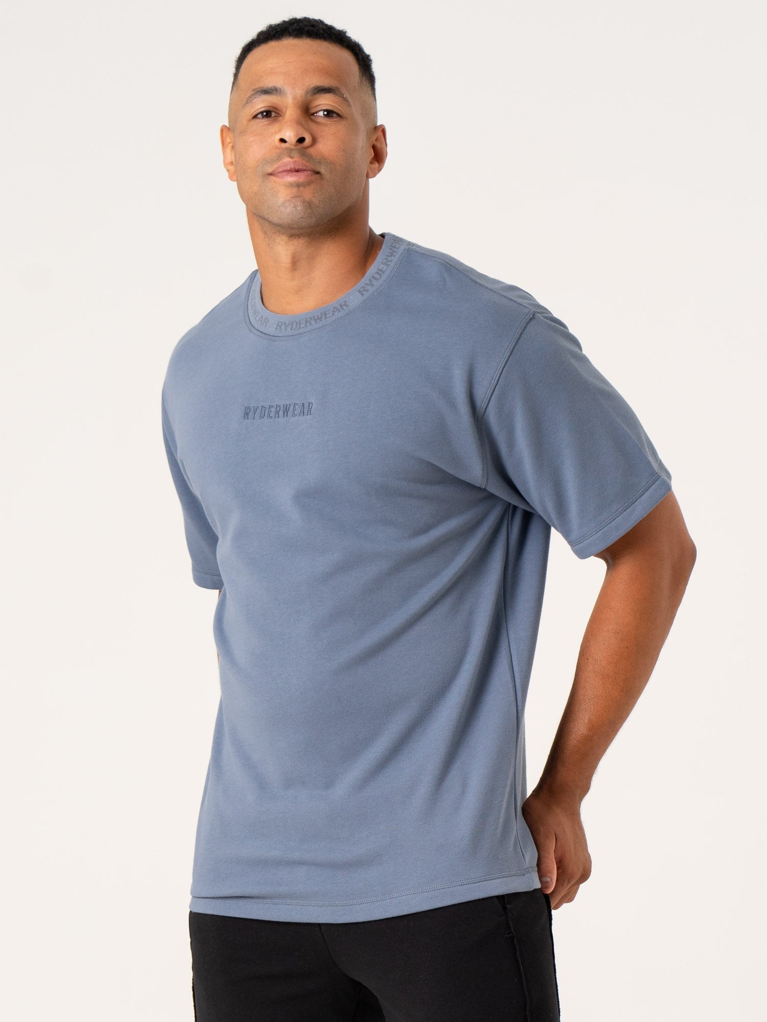 Pursuit Fleece T-Shirt - Denim Blue 3 Pursuit Fleece T-Shirt - Denim Blue