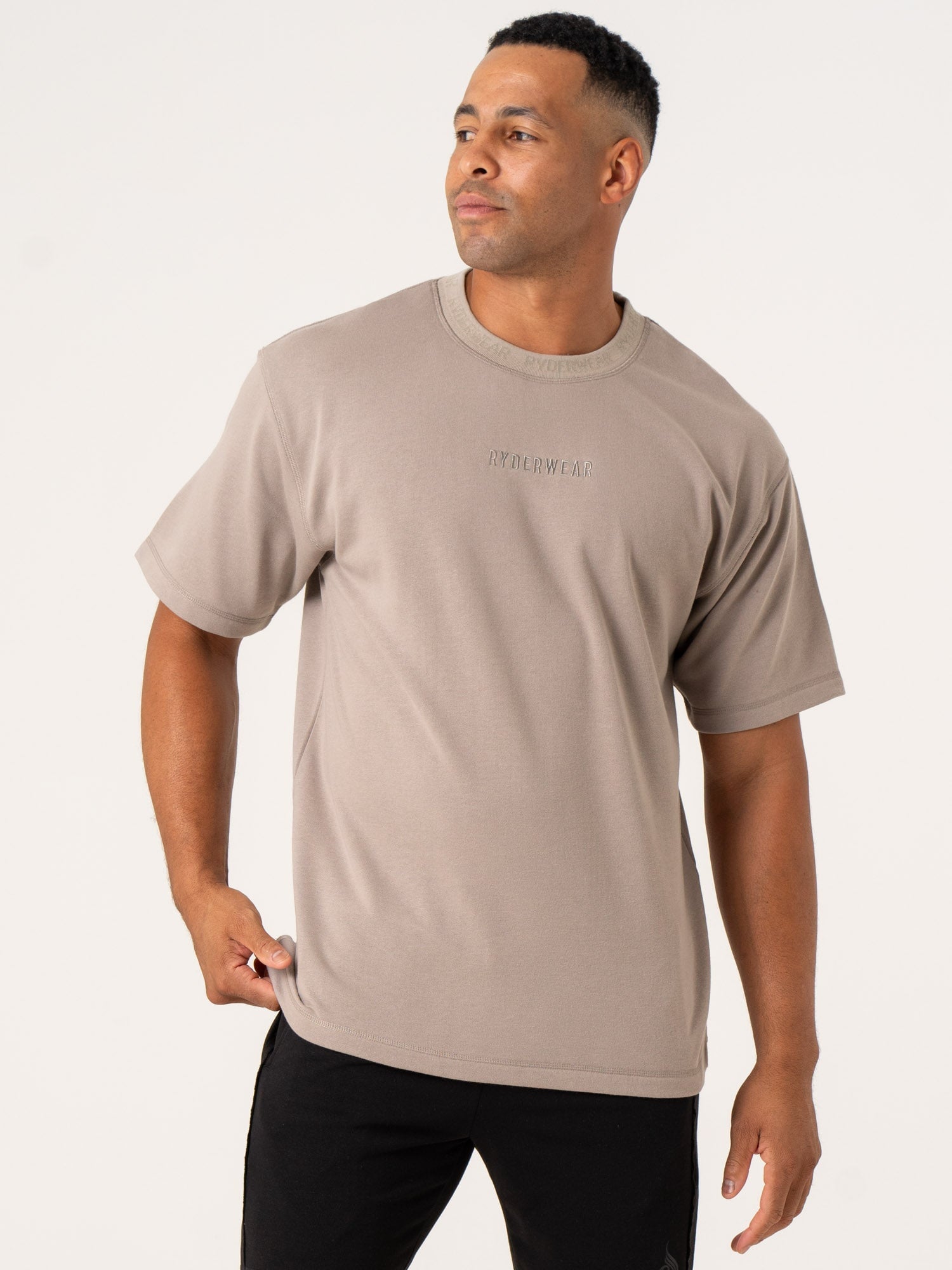 Pursuit Fleece T-Shirt - Taupe 1 Pursuit Fleece T-Shirt - Taupe