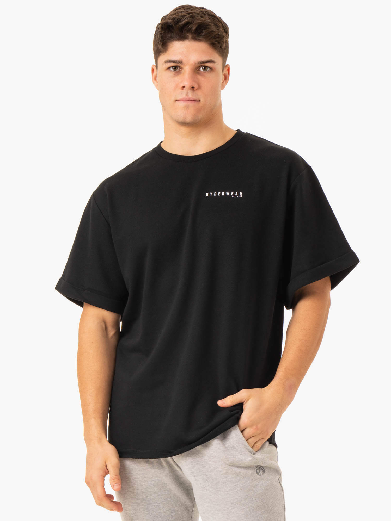 Pursuit Oversized Fleece T-Shirt - Black 1 Pursuit Oversized Fleece T-Shirt - Black