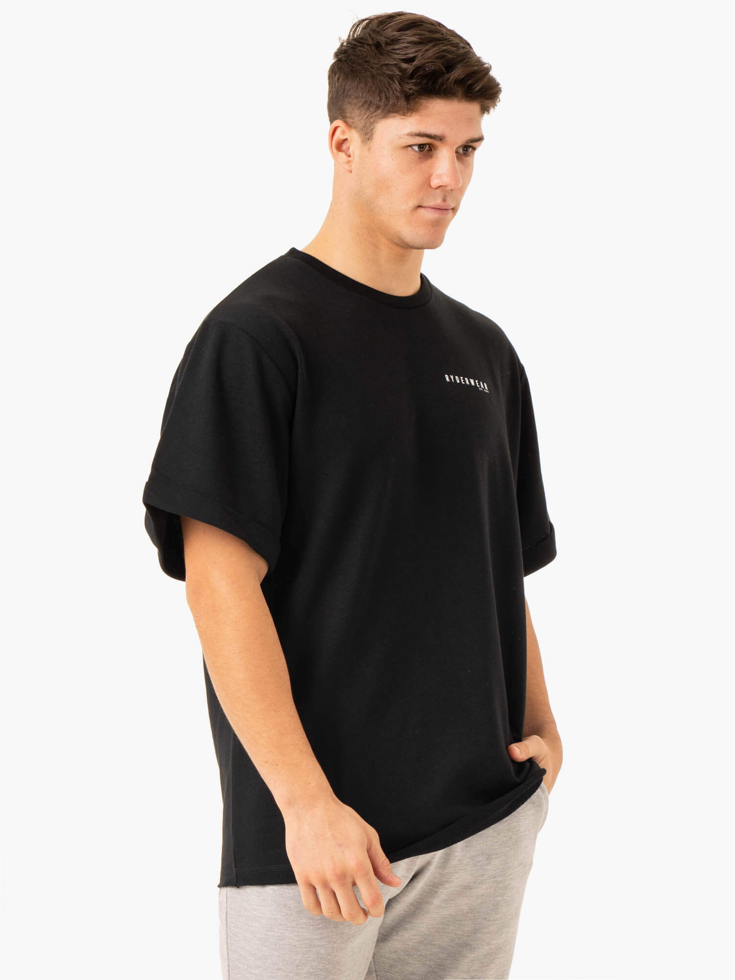 Pursuit Oversized Fleece T-Shirt - Black 3 Pursuit Oversized Fleece T-Shirt - Black