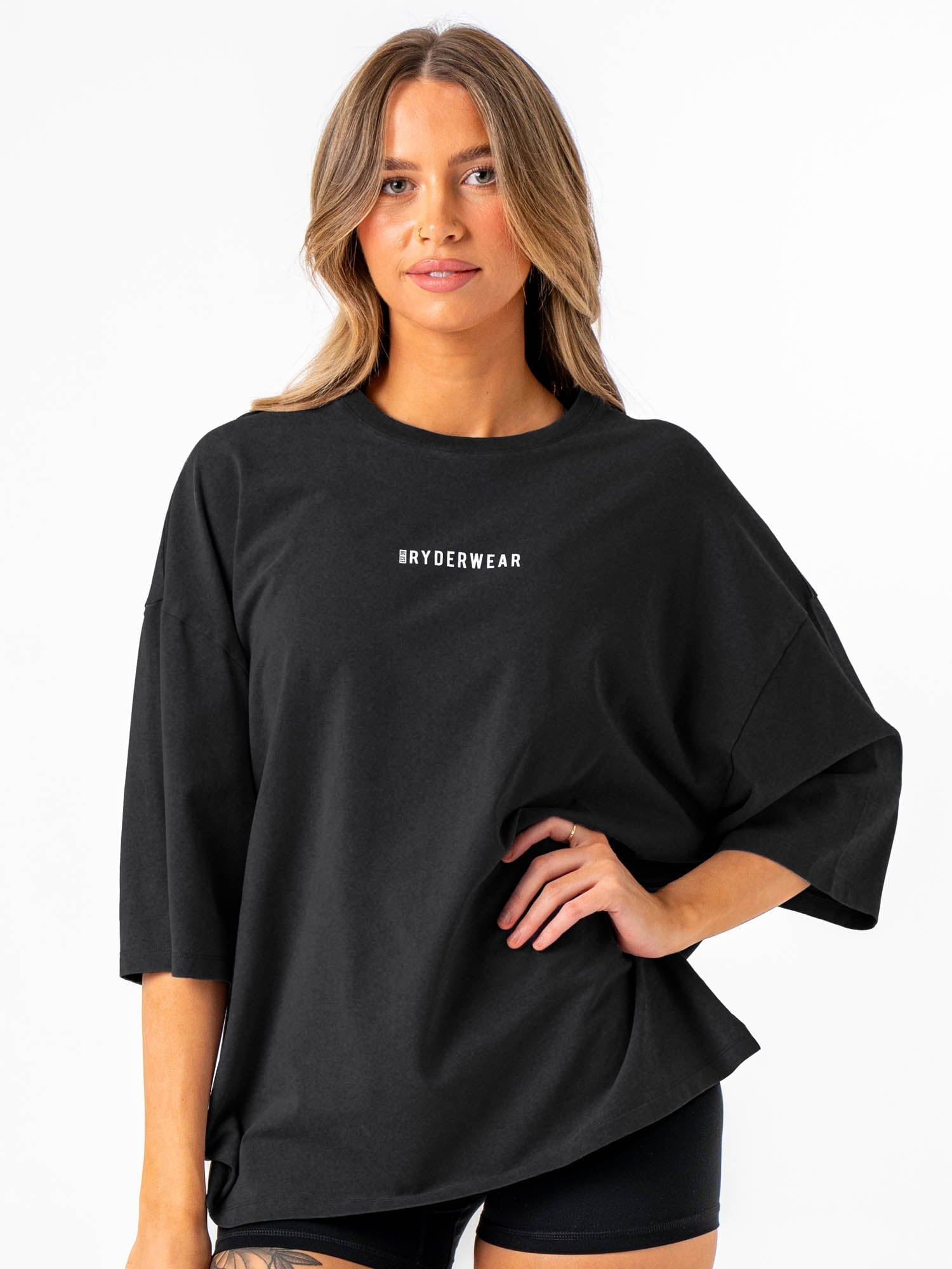 Pursuit Oversized T-Shirt - Black Stonewash 1 Pursuit Oversized T-Shirt - Black Stonewash