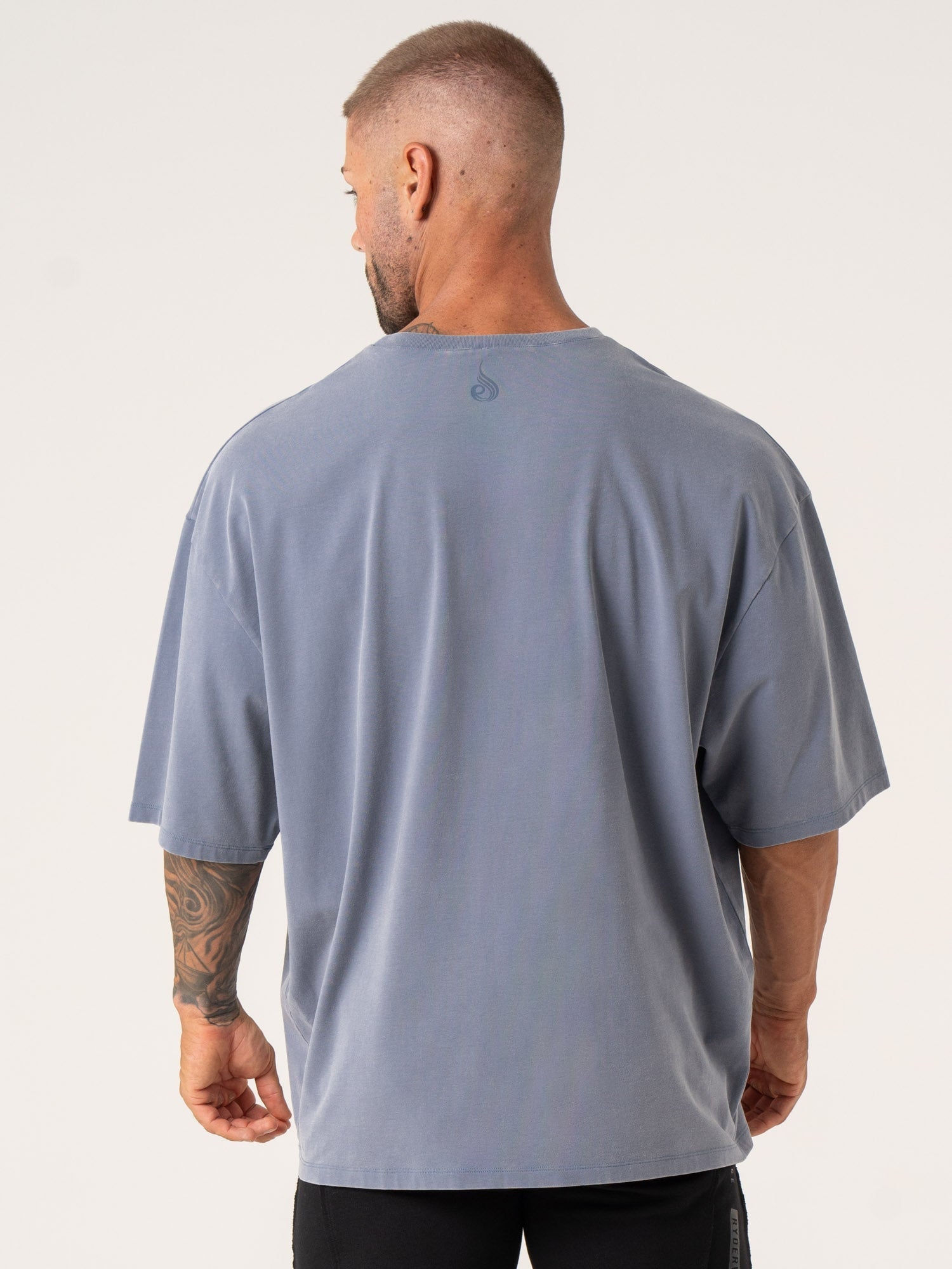 Pursuit Oversized T-Shirt - Denim Blue Stonewash 3 Pursuit Oversized T-Shirt - Denim Blue Stonewash