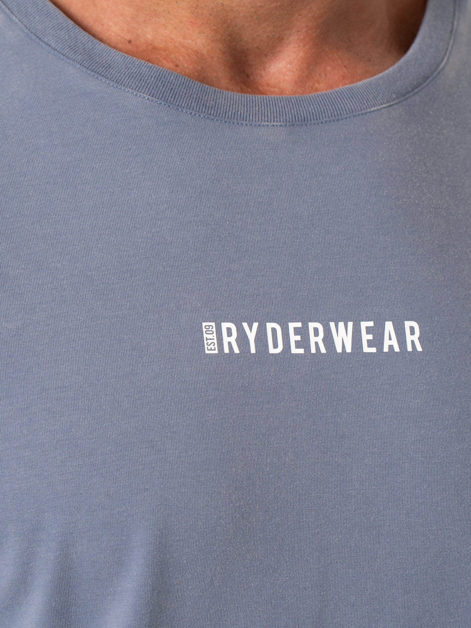 Pursuit Oversized T-Shirt - Denim Blue Stonewash 4 Pursuit Oversized T-Shirt - Denim Blue Stonewash