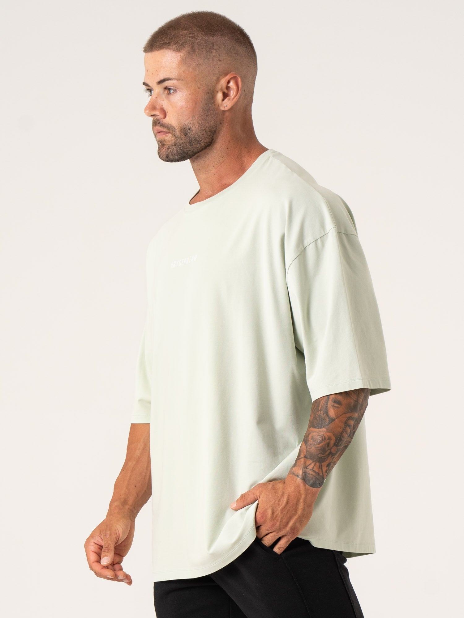 Pursuit Oversized T-Shirt - Spearmint Stonewash 4 Pursuit Oversized T-Shirt - Spearmint Stonewash