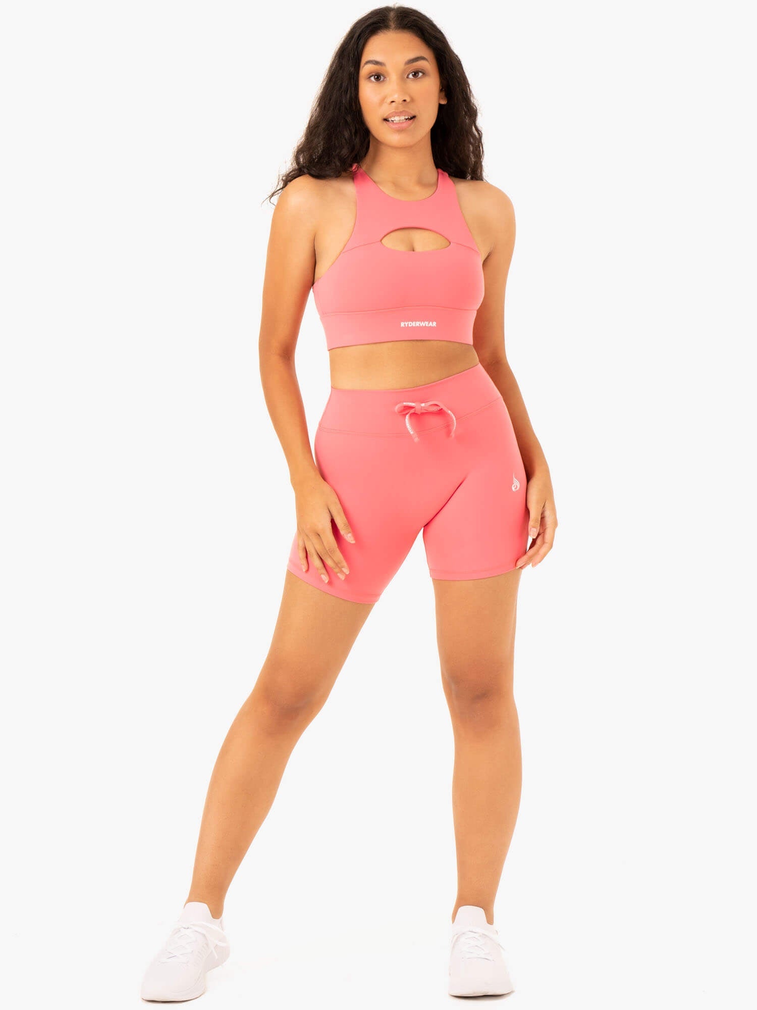 Replay Cut Out Sports Bra - Coral 6 Replay Cut Out Sports Bra - Coral