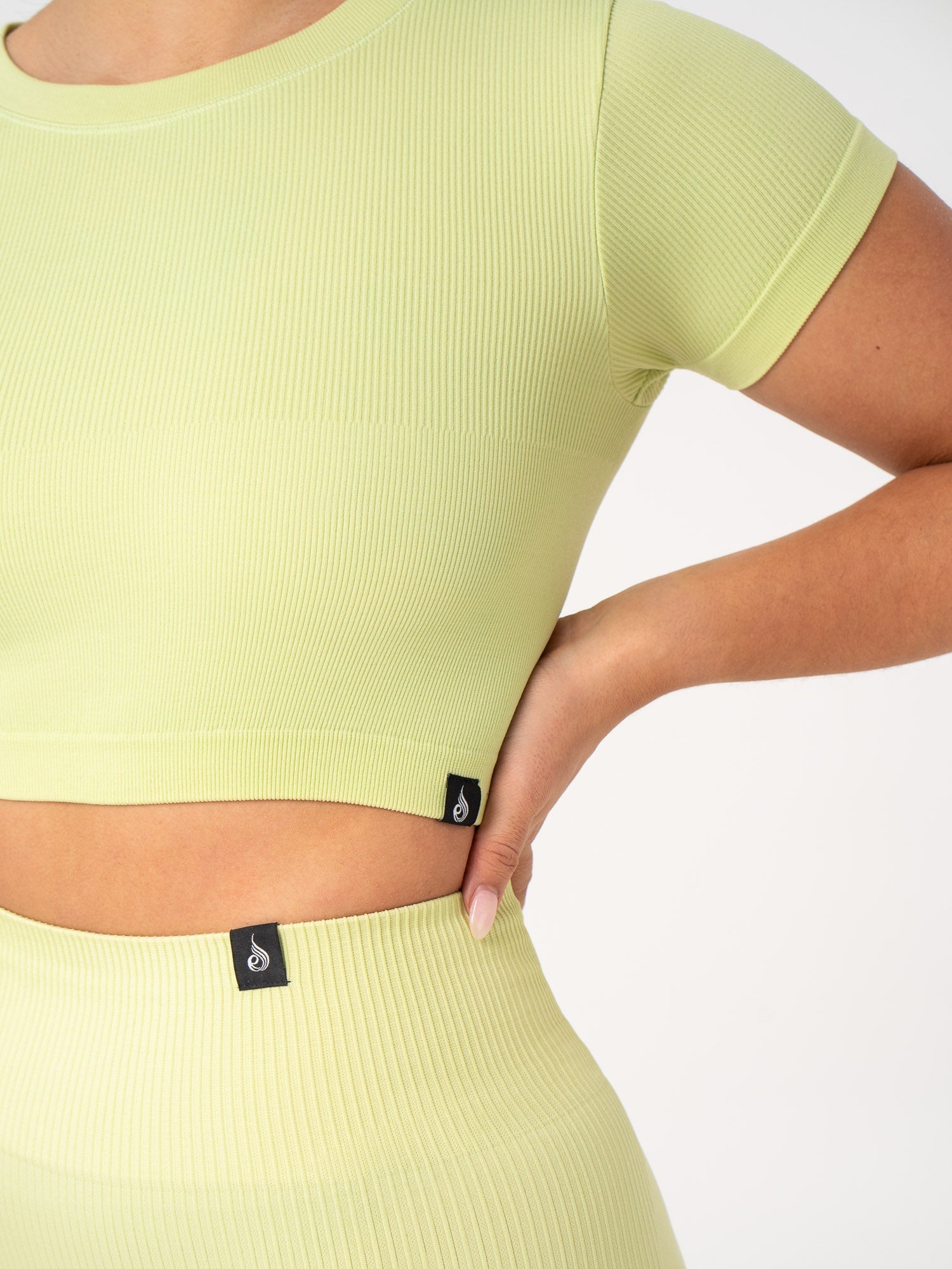 Rib Seamless T-Shirt - Lime 4 Rib Seamless T-Shirt - Lime