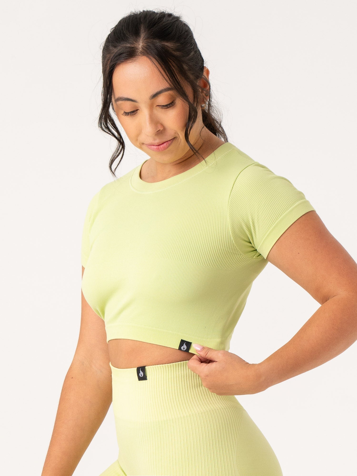 Rib Seamless T-Shirt - Lime 5 Rib Seamless T-Shirt - Lime