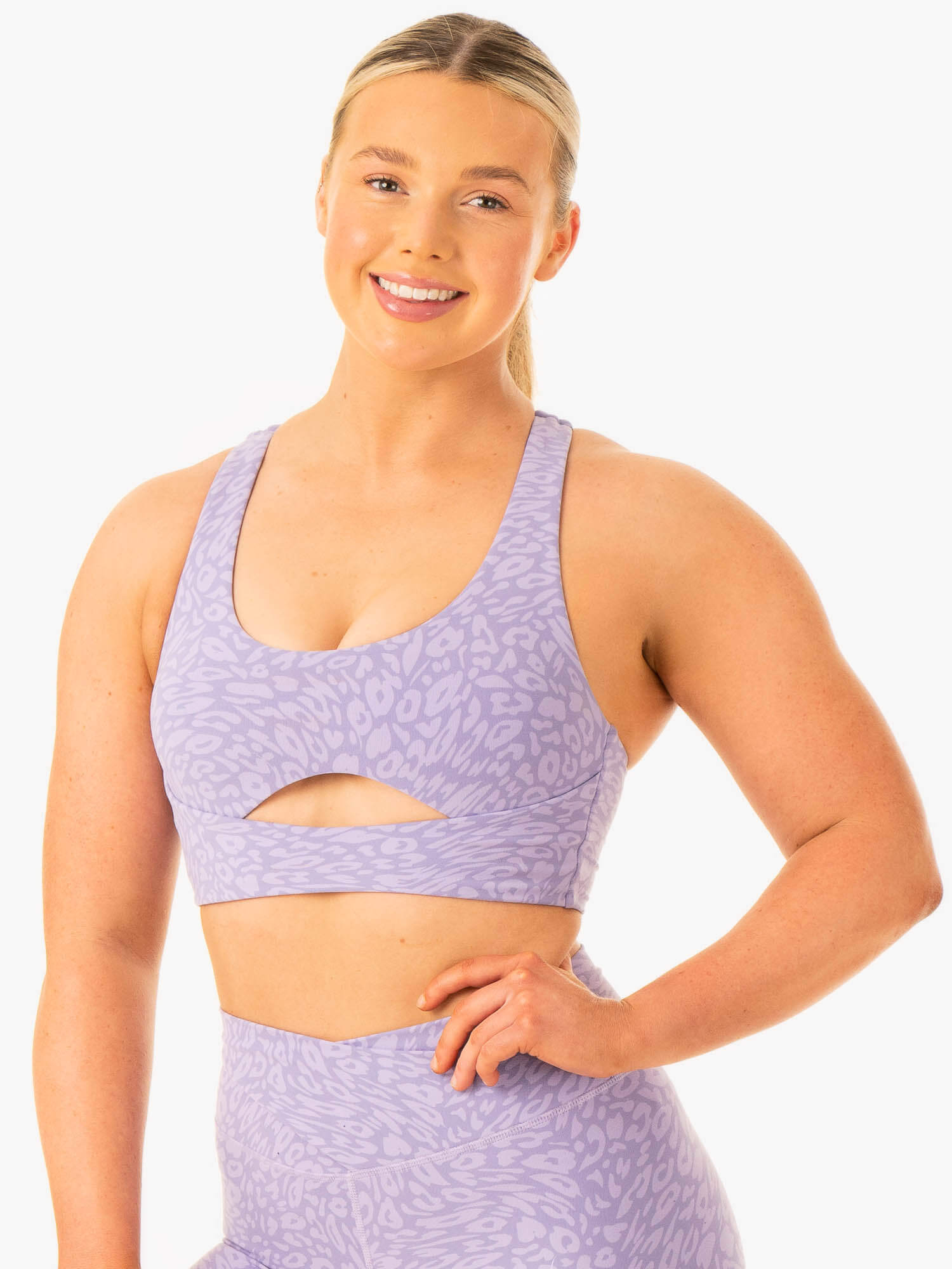 Rotation Sports Bra - Iris Leopard 2 Rotation Sports Bra - Iris Leopard