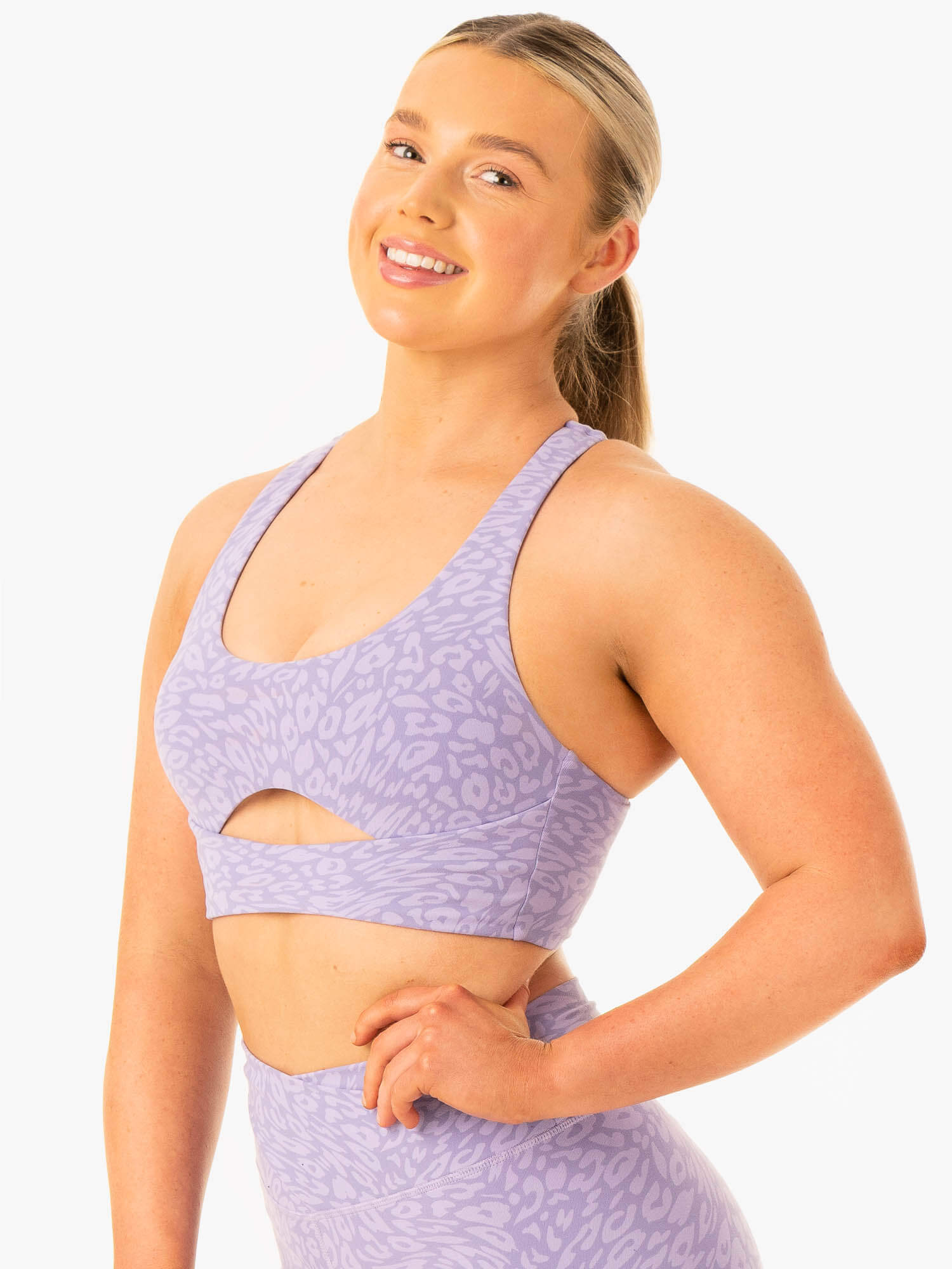 Rotation Sports Bra - Iris Leopard 4 Rotation Sports Bra - Iris Leopard