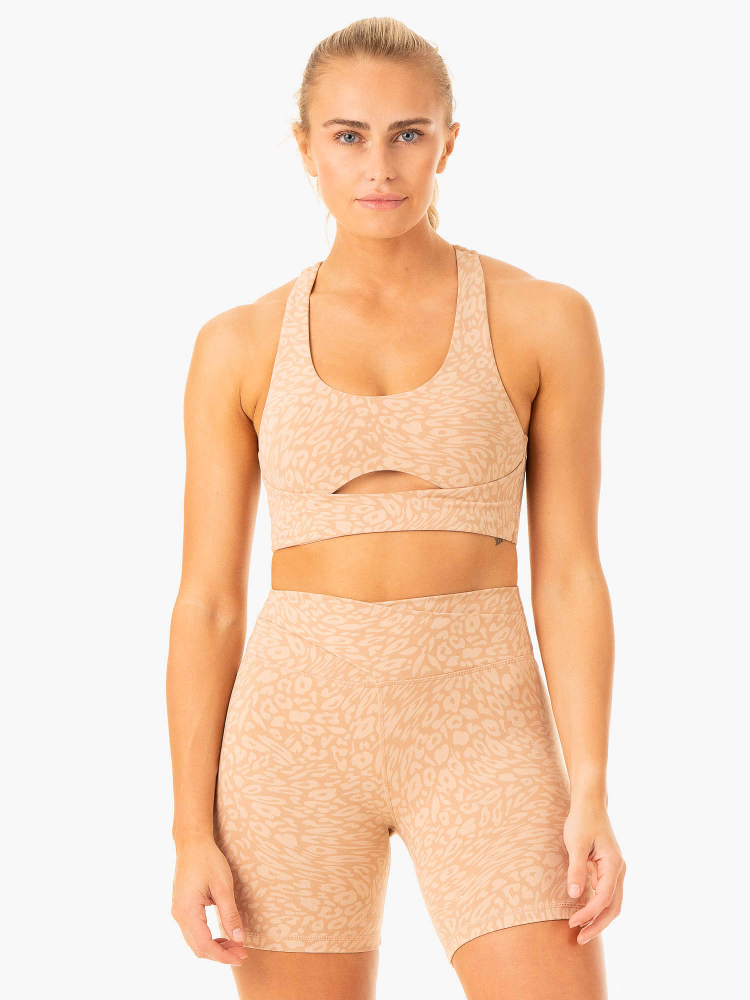 Rotation Sports Bra - Sandstone Leopard 2 Rotation Sports Bra - Sandstone Leopard