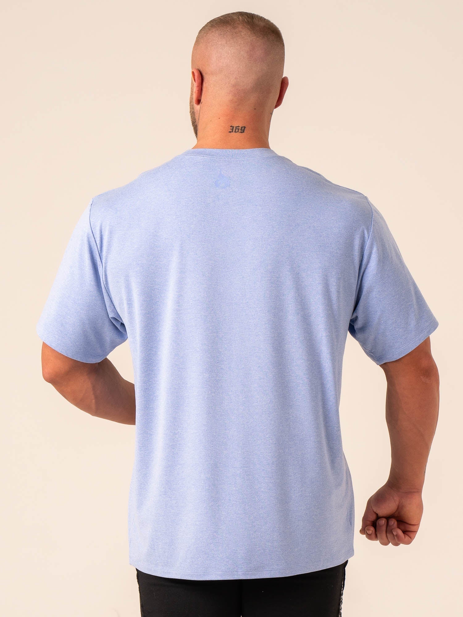 Soft Tech Oversized T-Shirt - Blue Marl 2 Soft Tech Oversized T-Shirt - Blue Marl