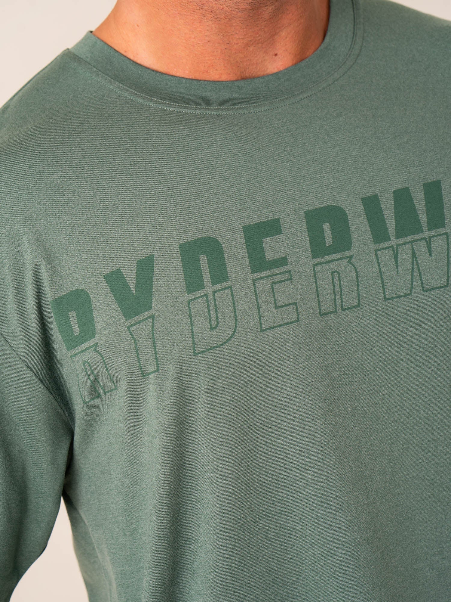 Soft Tech Oversized T-Shirt - Fern Green Marl 2 Soft Tech Oversized T-Shirt - Fern Green Marl