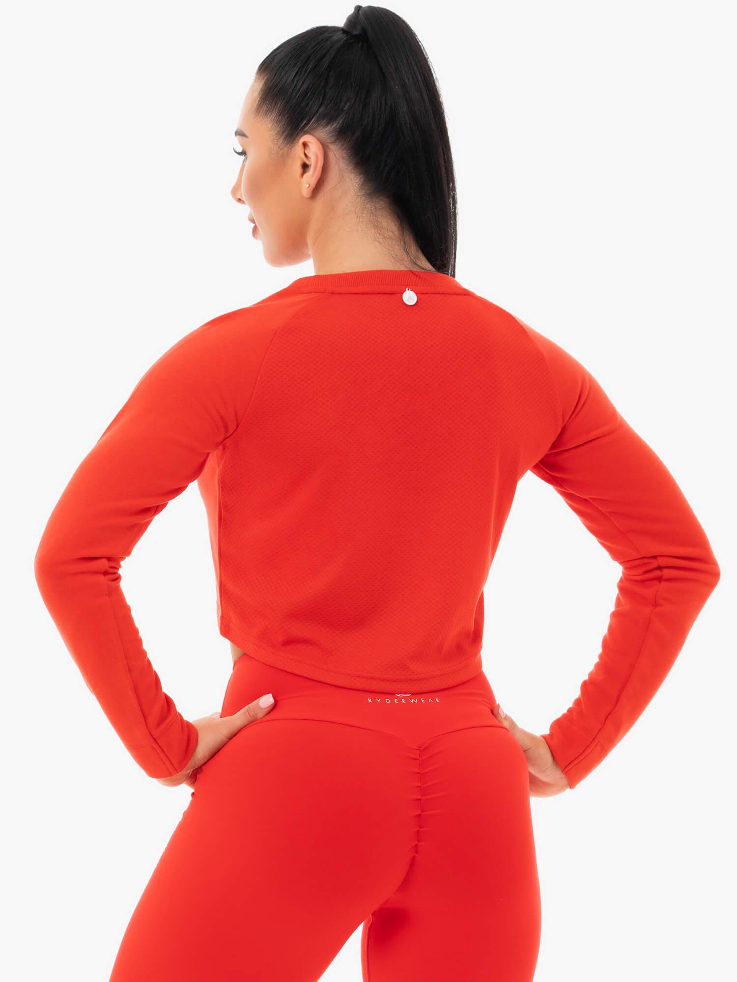 Staples Cropped Sweater - Red 2 Staples Cropped Sweater - Red