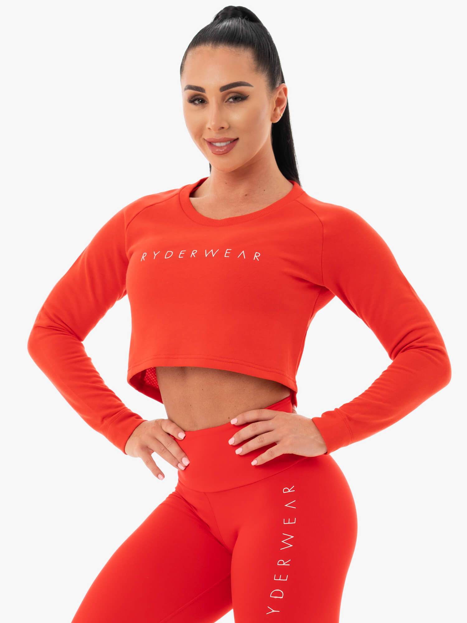 Staples Cropped Sweater - Red 3 Staples Cropped Sweater - Red