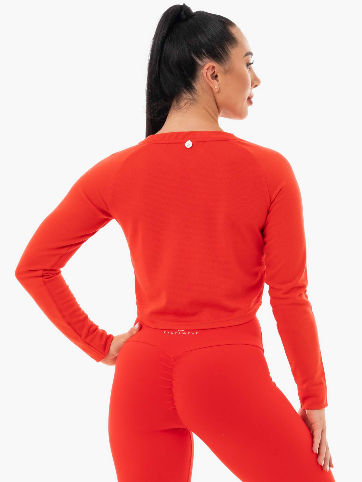 Staples Cropped Sweater - Red 4 Staples Cropped Sweater - Red