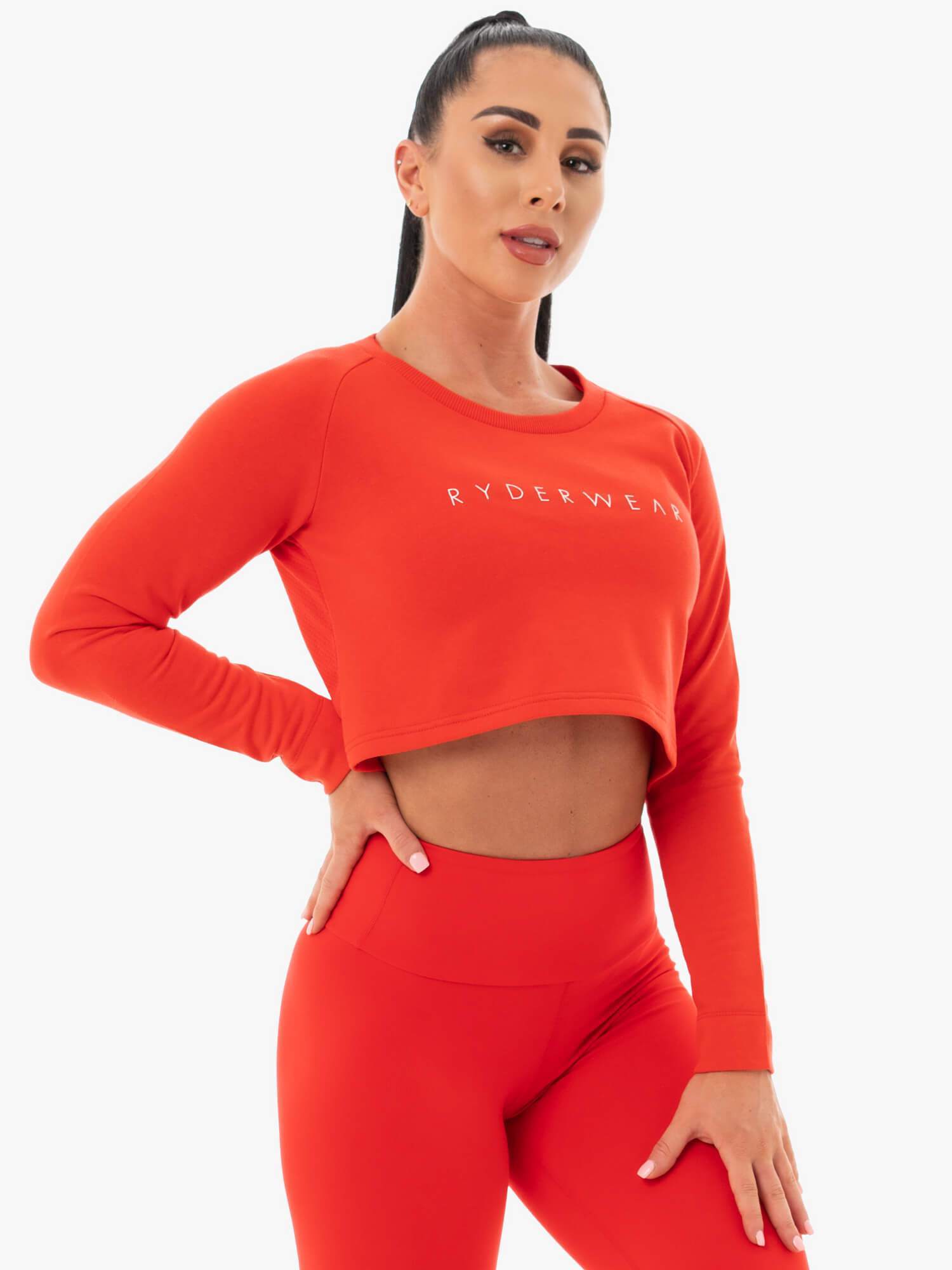 Staples Cropped Sweater - Red 5 Staples Cropped Sweater - Red