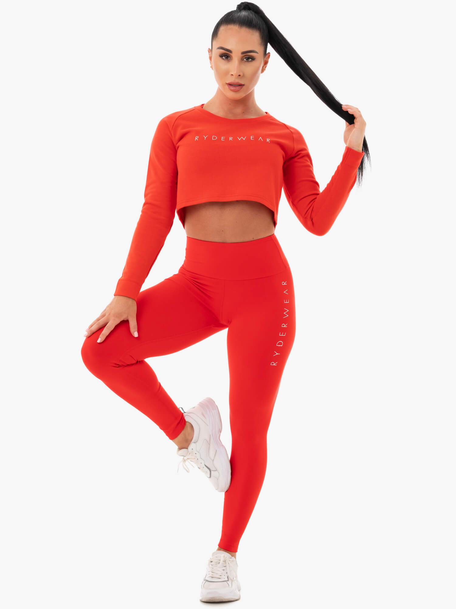 Staples Cropped Sweater - Red 6 Staples Cropped Sweater - Red