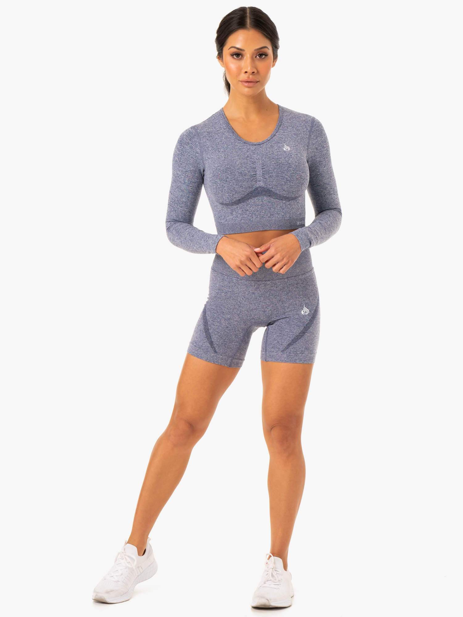 Staples Seamless Long Sleeve Top - Navy Marl 5 Staples Seamless Long Sleeve Top - Navy Marl
