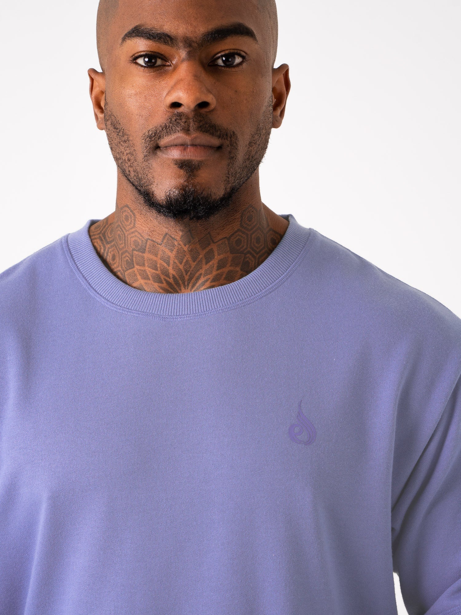 Throwback Fleece Oversized T-Shirt - Indigo Blue 4 Throwback Fleece Oversized T-Shirt - Indigo Blue