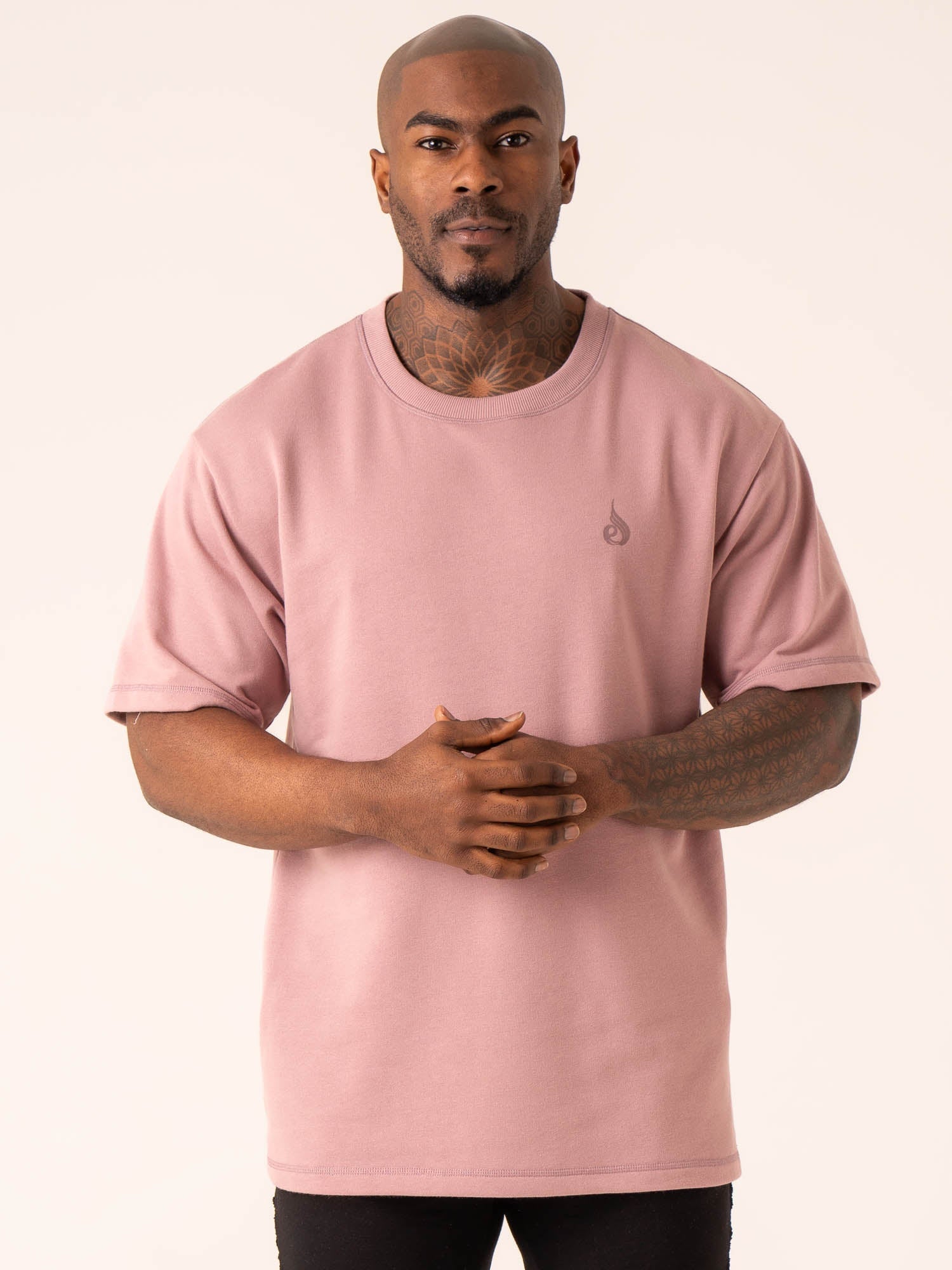 Throwback Oversized Fleece T-Shirt - Cinder 1 Throwback Oversized Fleece T-Shirt - Cinder