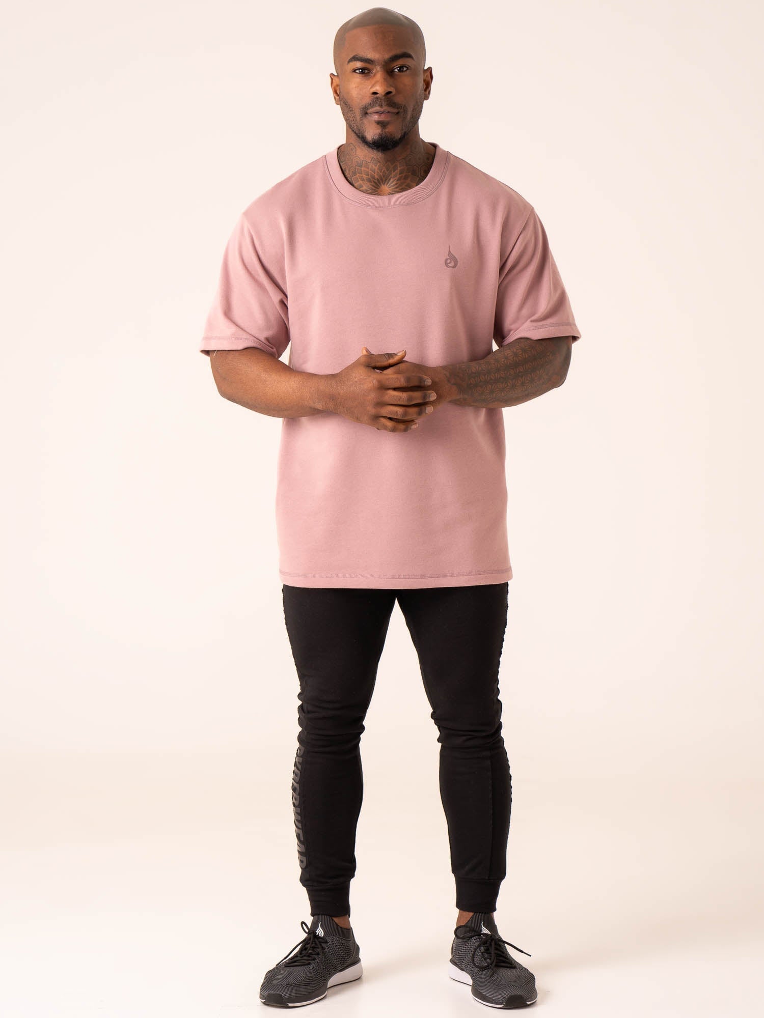 Throwback Oversized Fleece T-Shirt - Cinder 4 Throwback Oversized Fleece T-Shirt - Cinder