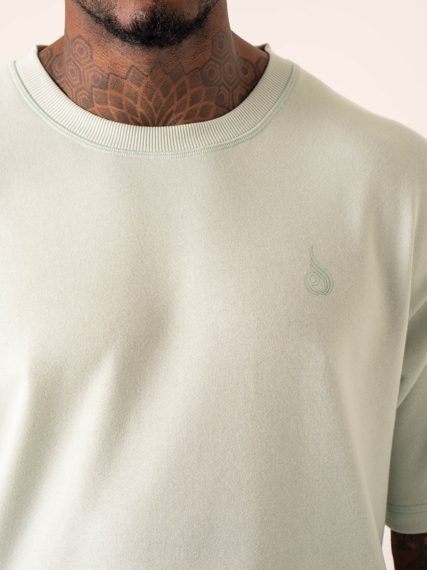 Throwback Oversized Fleece T-Shirt - Seafoam 3 Throwback Oversized Fleece T-Shirt - Seafoam