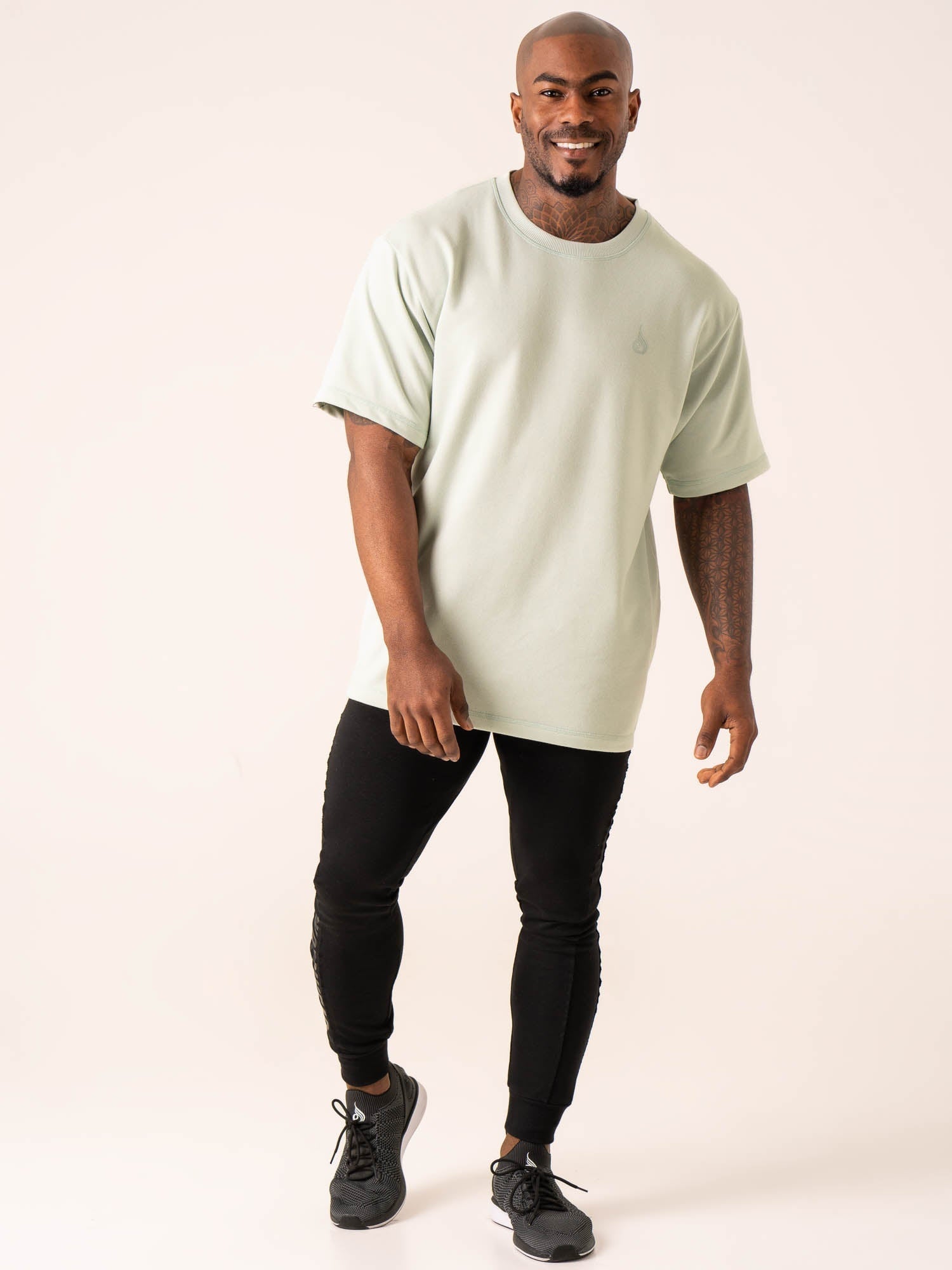 Throwback Oversized Fleece T-Shirt - Seafoam 4 Throwback Oversized Fleece T-Shirt - Seafoam