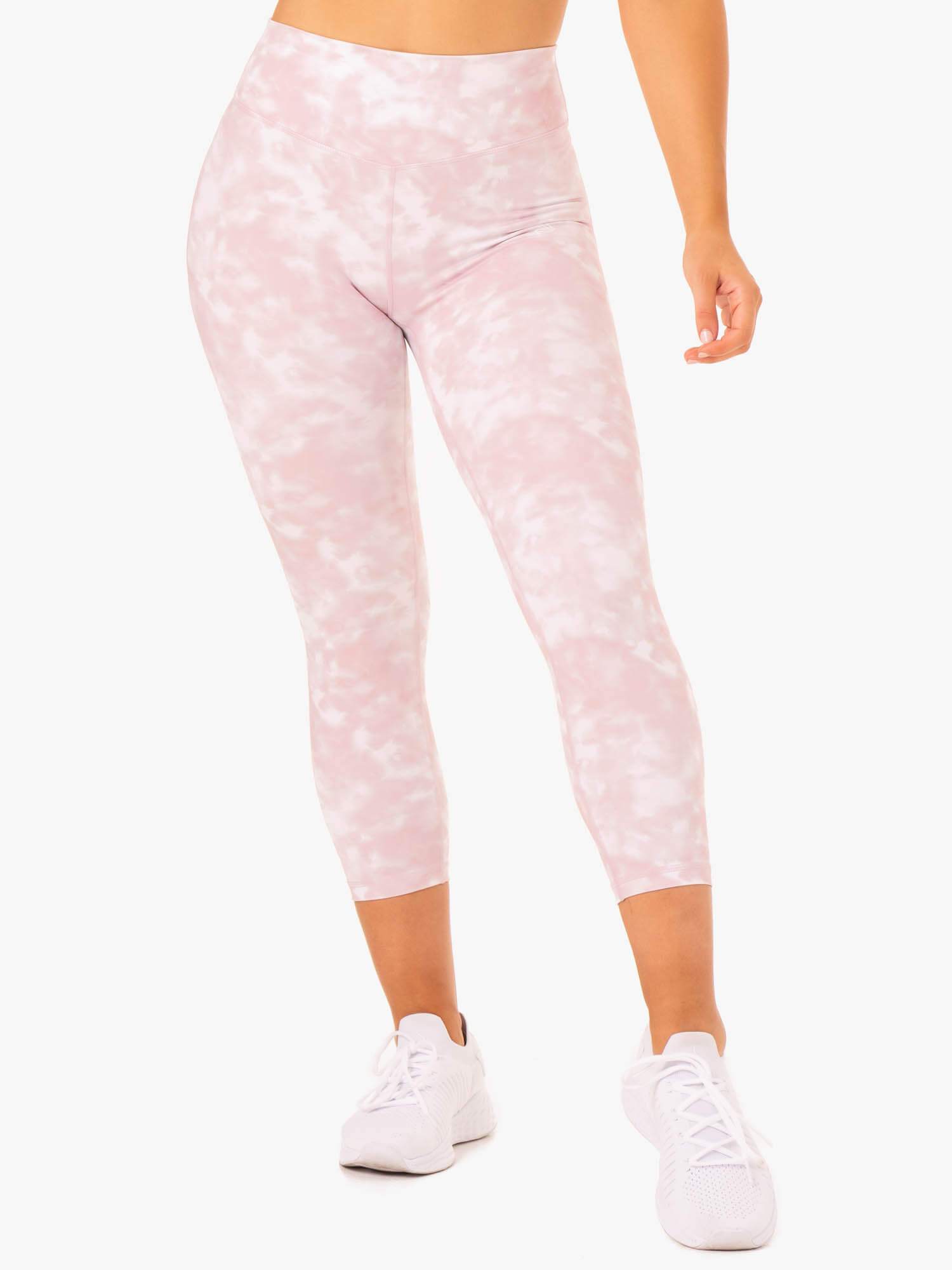 Tie Dye 7/8 Leggings - Mauve Pink Tie Dye 1 Tie Dye 7/8 Leggings - Mauve Pink Tie Dye