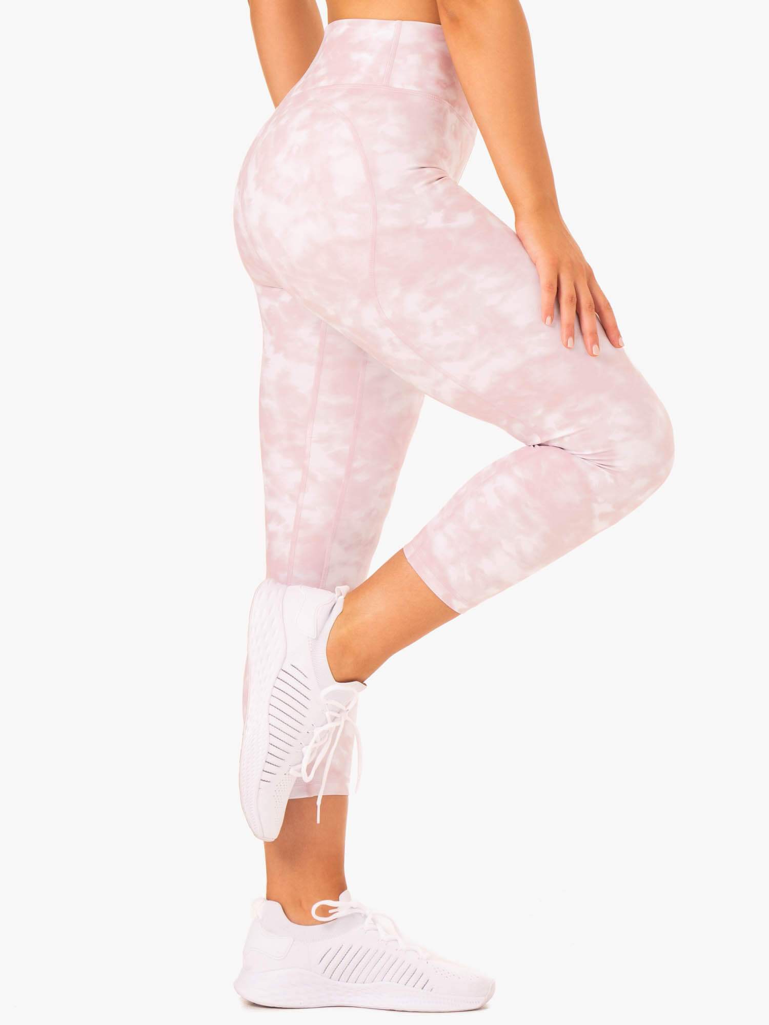 Tie Dye 7/8 Leggings - Mauve Pink Tie Dye 2 Tie Dye 7/8 Leggings - Mauve Pink Tie Dye