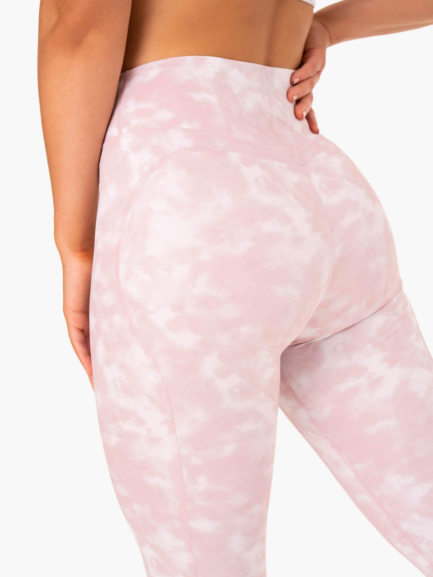 Tie Dye 7/8 Leggings - Mauve Pink Tie Dye 4 Tie Dye 7/8 Leggings - Mauve Pink Tie Dye