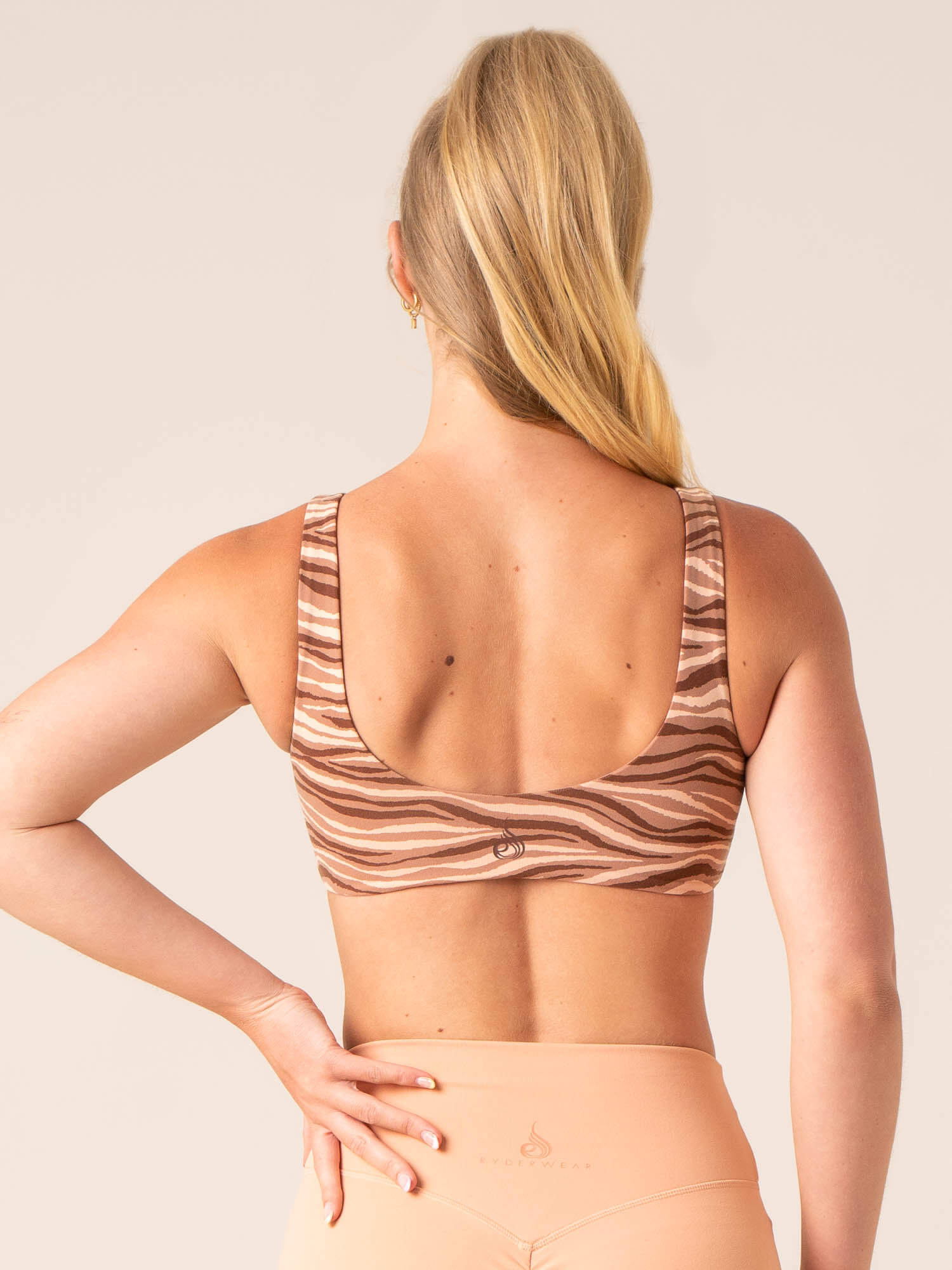 Unstoppable Lounge Bra - Mocha Zebra 2 Unstoppable Lounge Bra - Mocha Zebra