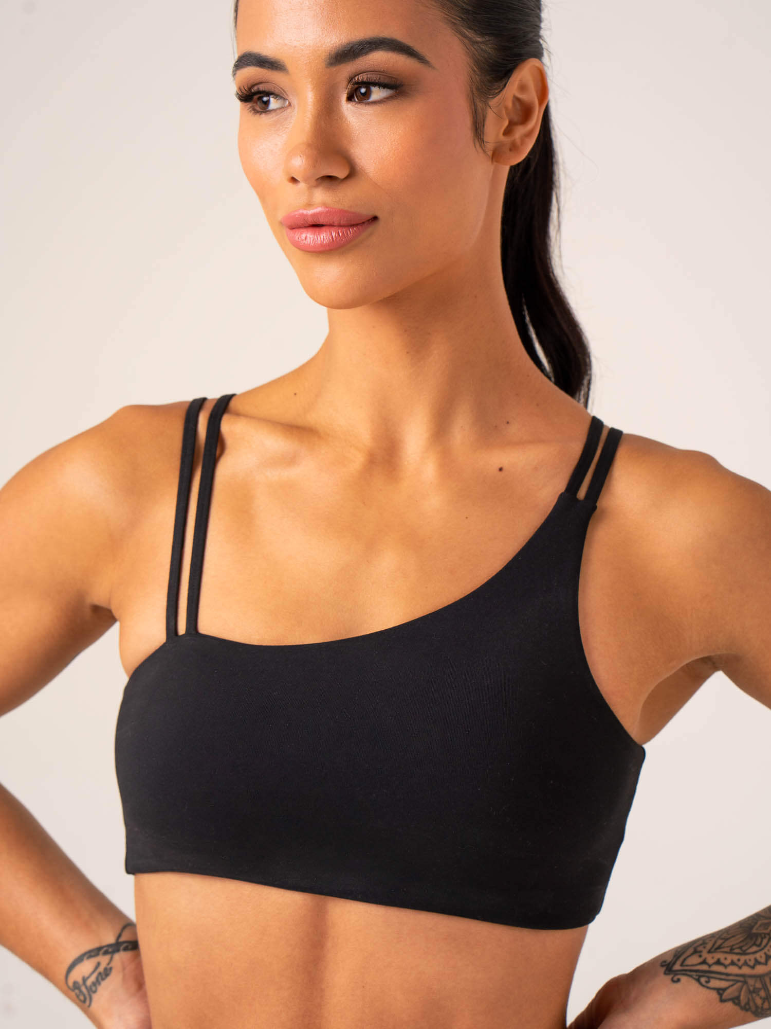 Unstoppable One Shoulder Sports Bra - Black 3 Unstoppable One Shoulder Sports Bra - Black