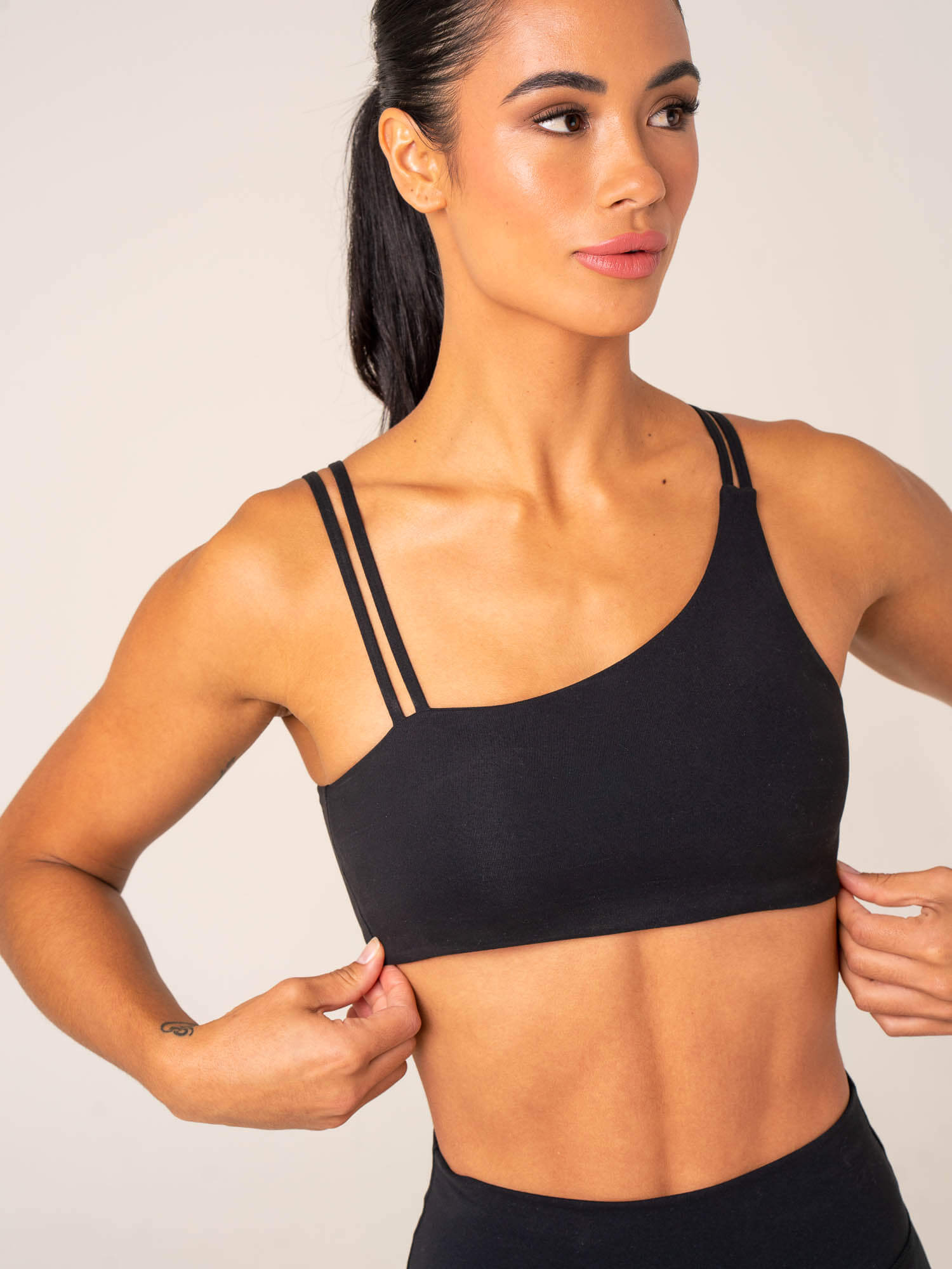 Unstoppable One Shoulder Sports Bra - Black 4 Unstoppable One Shoulder Sports Bra - Black