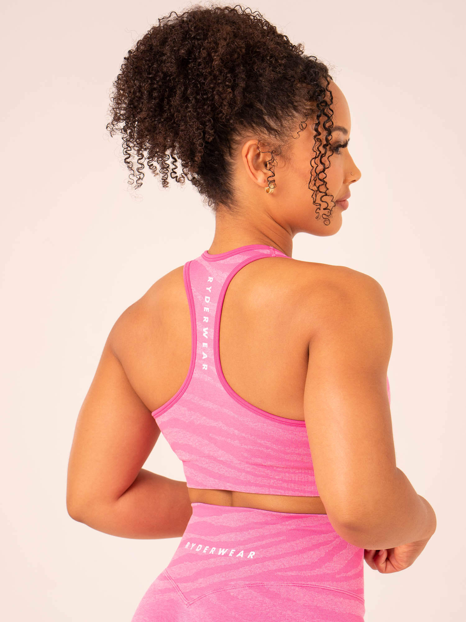 Zebra Seamless Sports Bra - Pink Zebra 2 Zebra Seamless Sports Bra - Pink Zebra