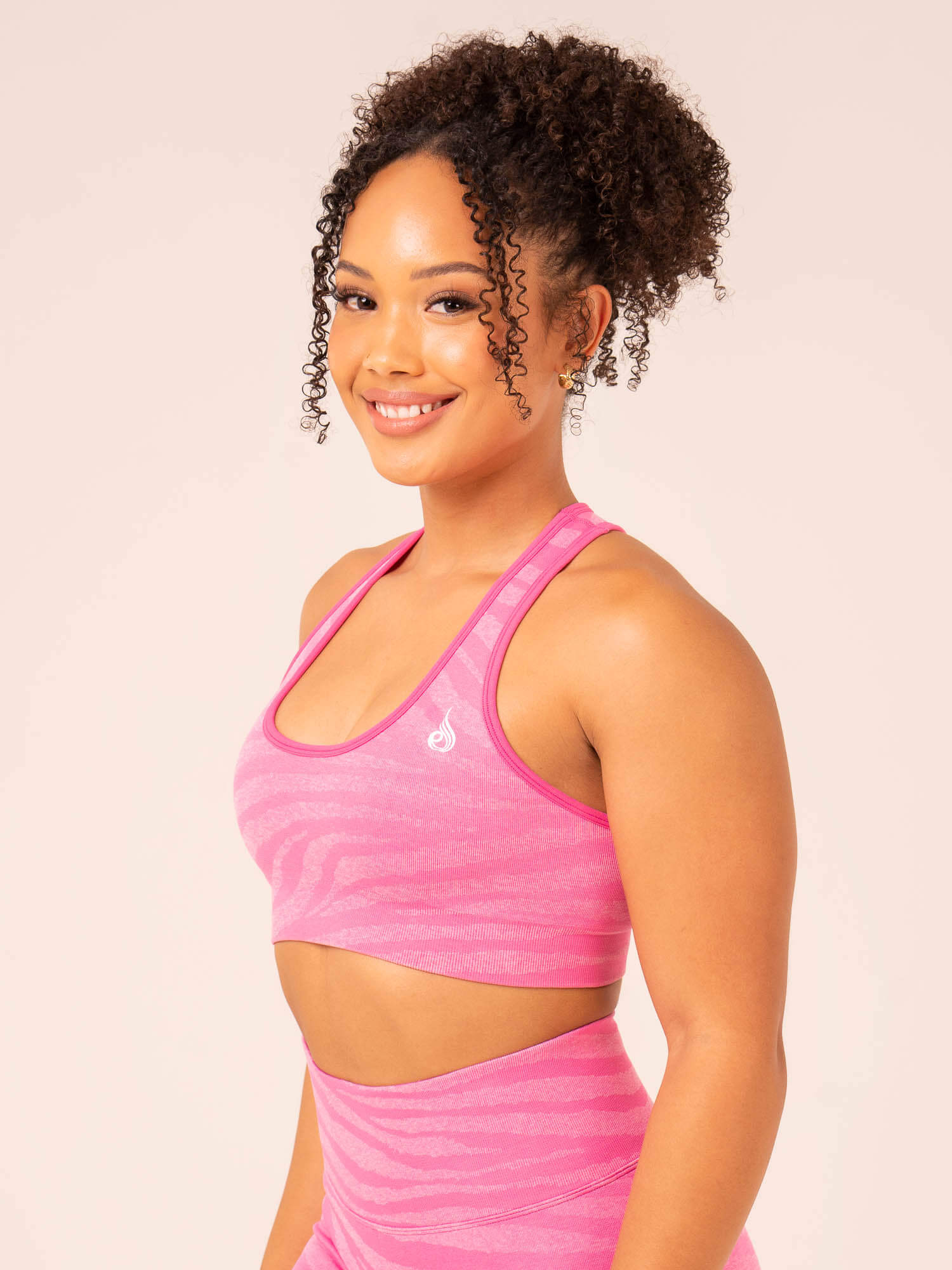 Zebra Seamless Sports Bra - Pink Zebra 4 Zebra Seamless Sports Bra - Pink Zebra