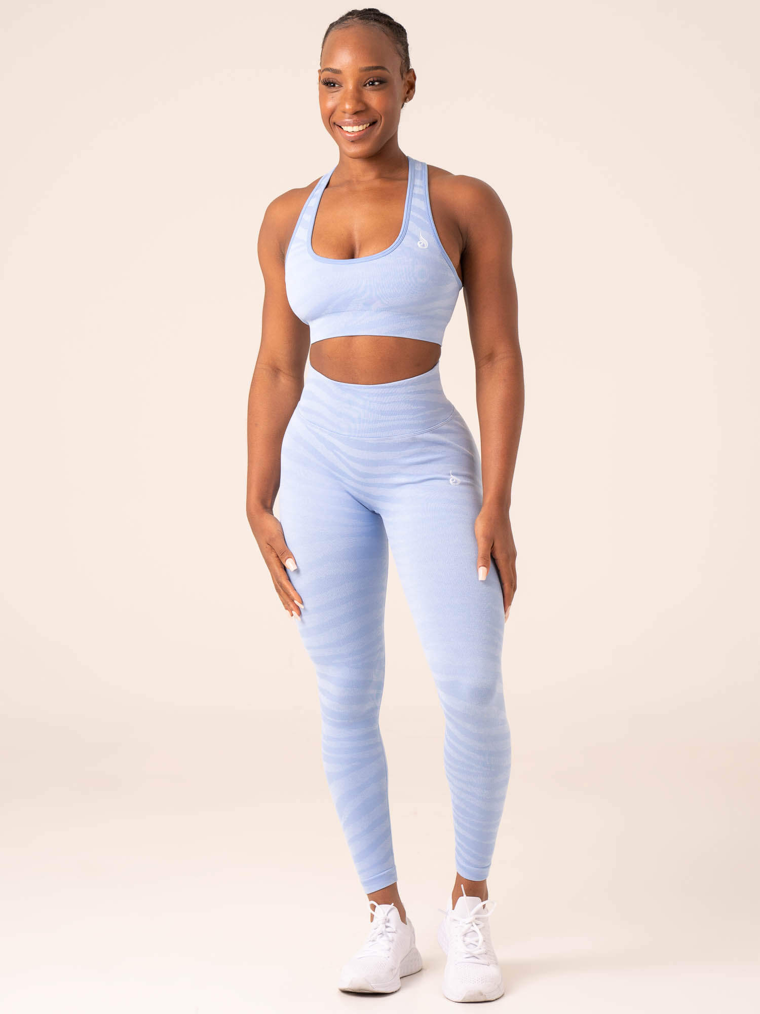 Zebra Seamless Sports Bra - Sky Blue Zebra 5 Zebra Seamless Sports Bra - Sky Blue Zebra