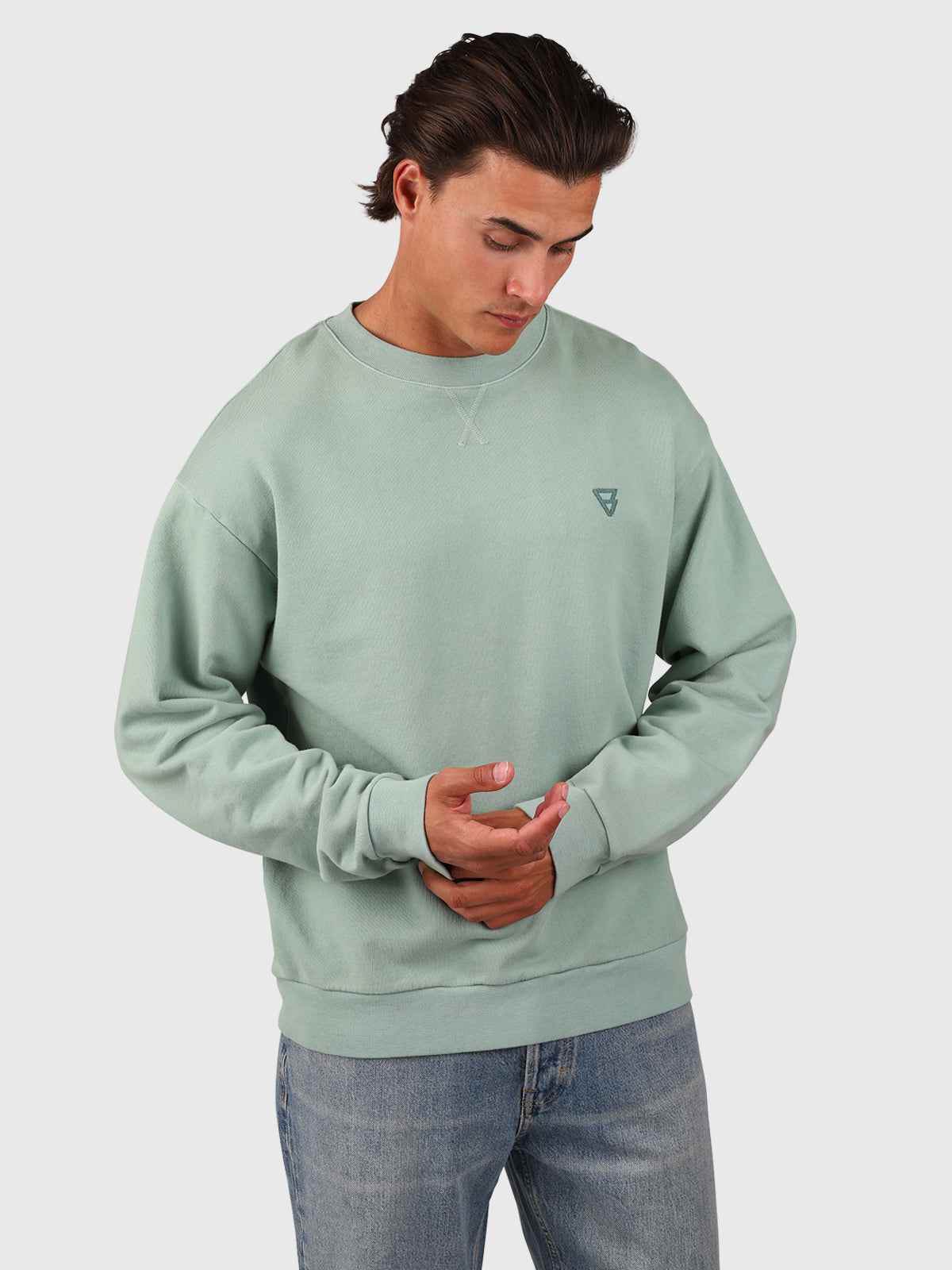 Beachwash Men Sweater | Bottle Green