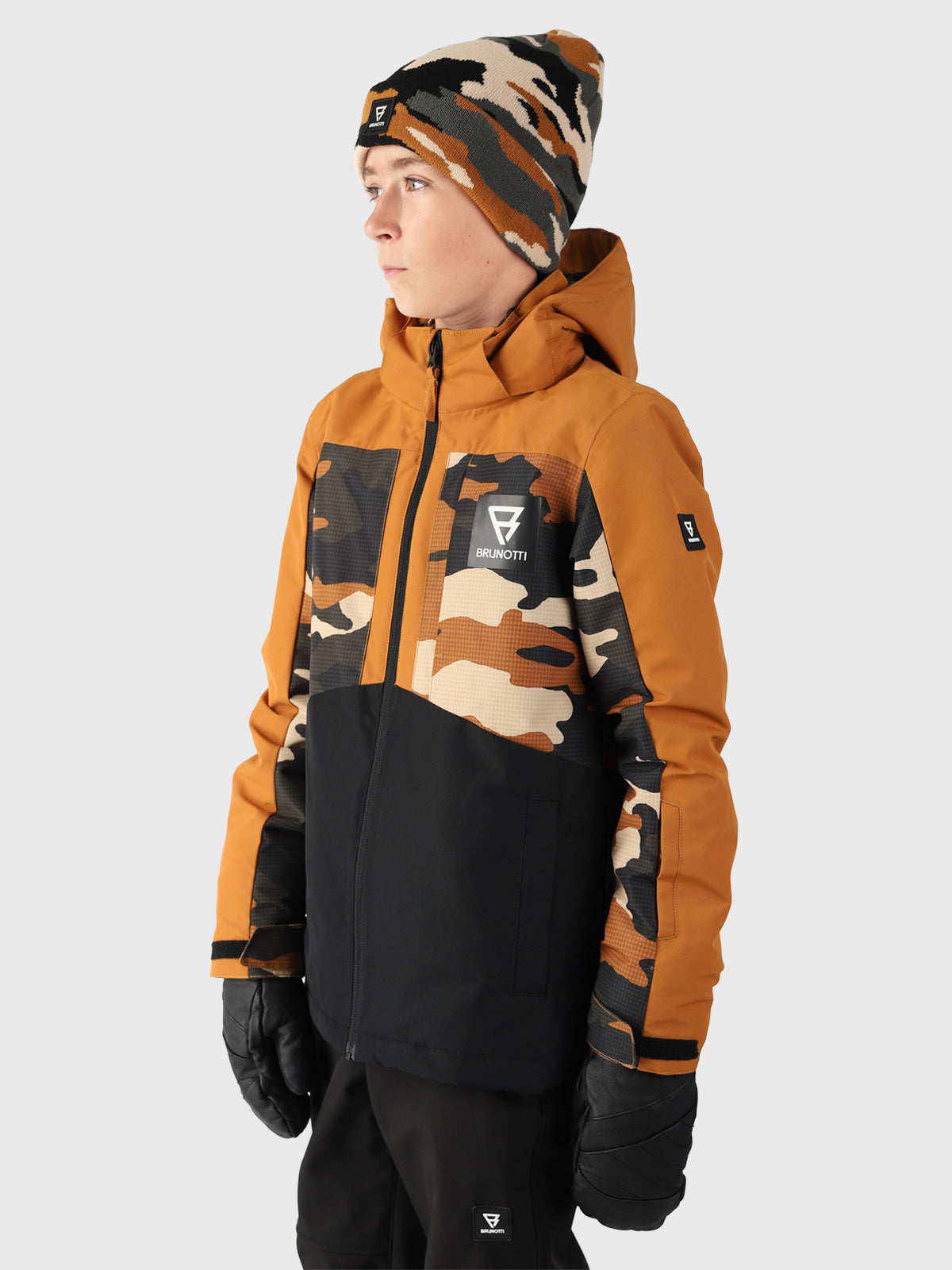 Aratiny-AO Boys Snow Jacket | Brown 4 Aratiny-AO Boys Snow Jacket | Brown