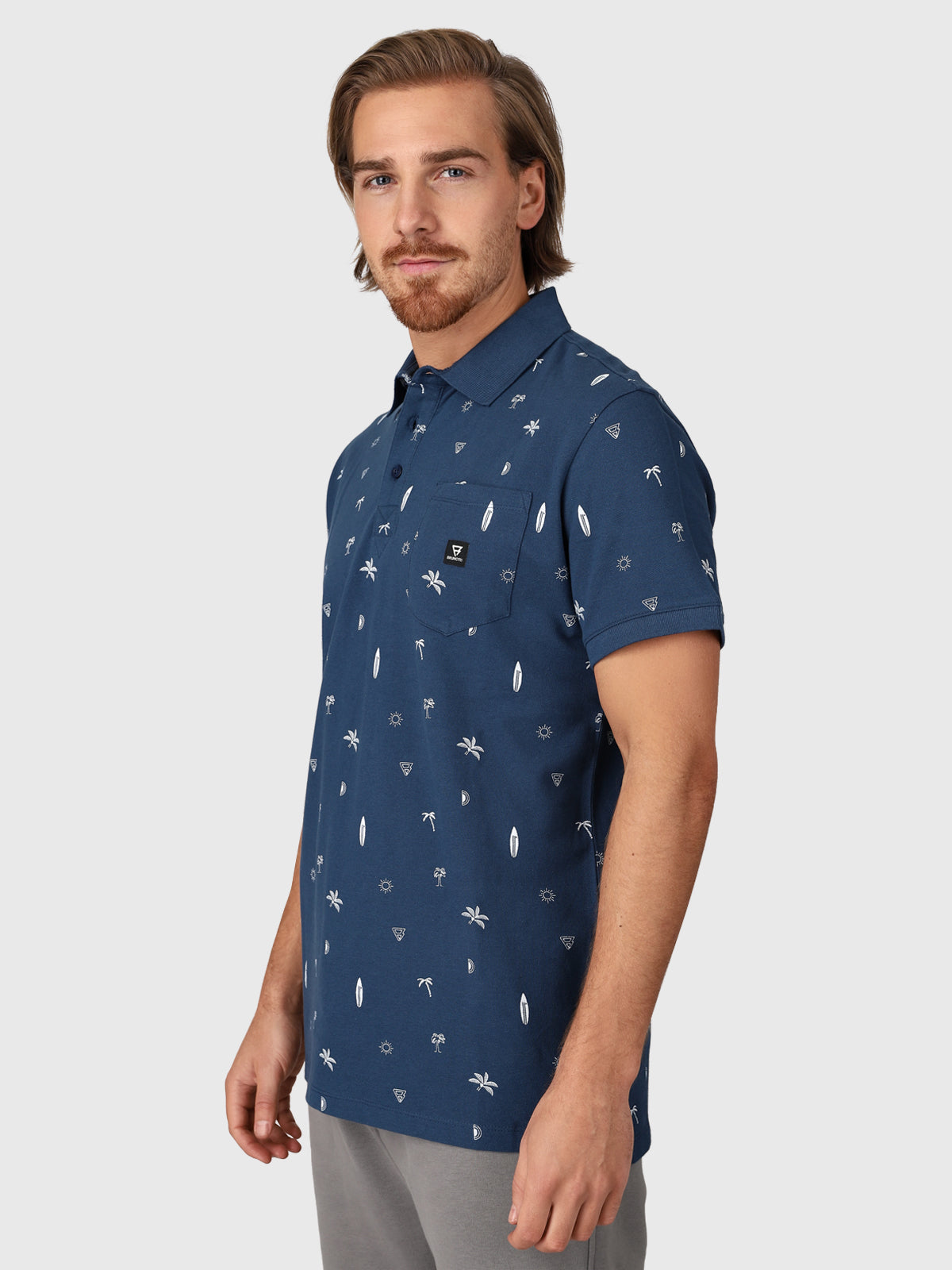 Addax-AO Men Polo Shortsleeve | Blue 4 Addax-AO Men Polo Shortsleeve | Blue