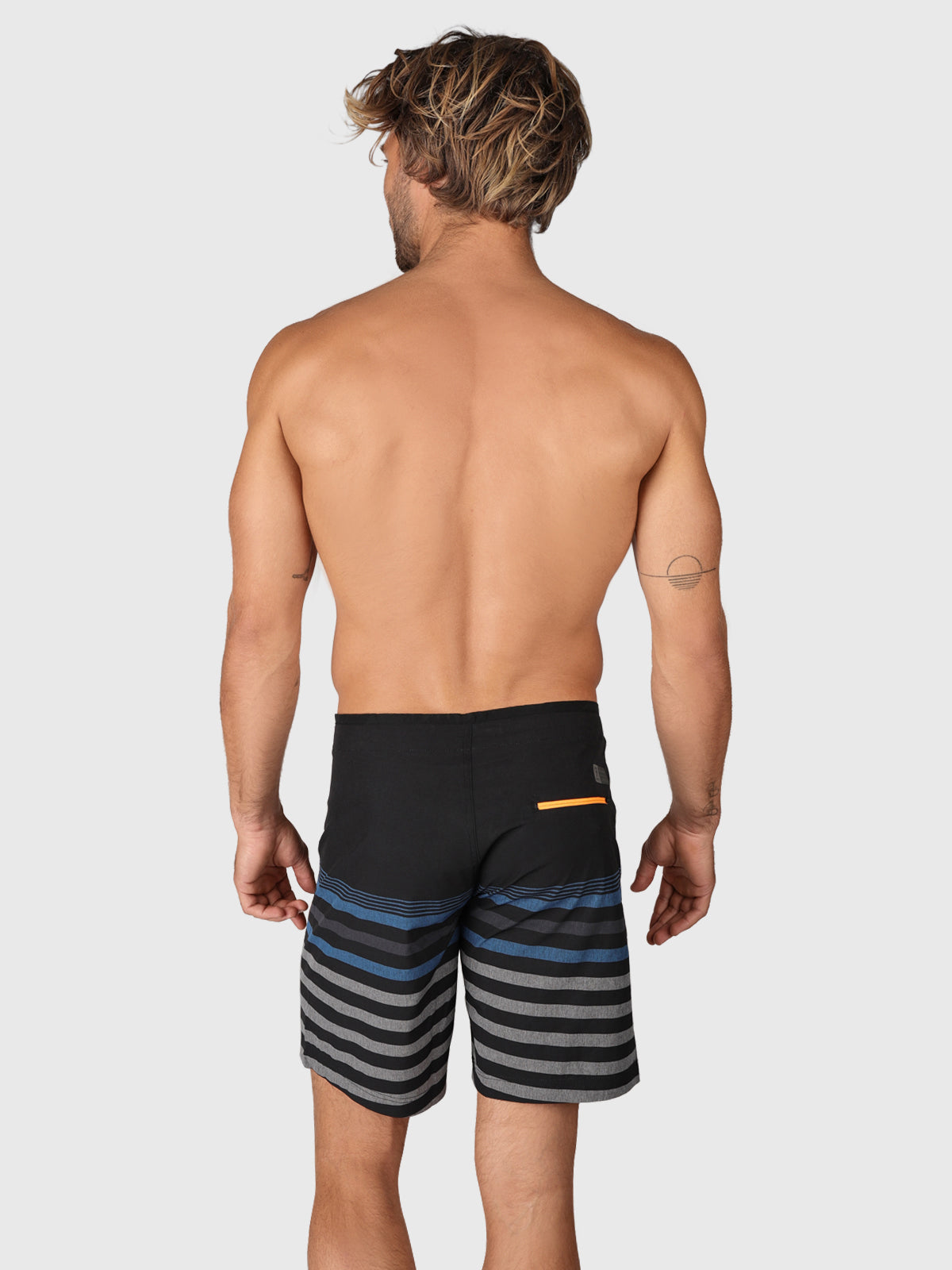 Paitor-Stripe Men Boardshorts | Black 2 Paitor-Stripe Men Boardshorts | Black