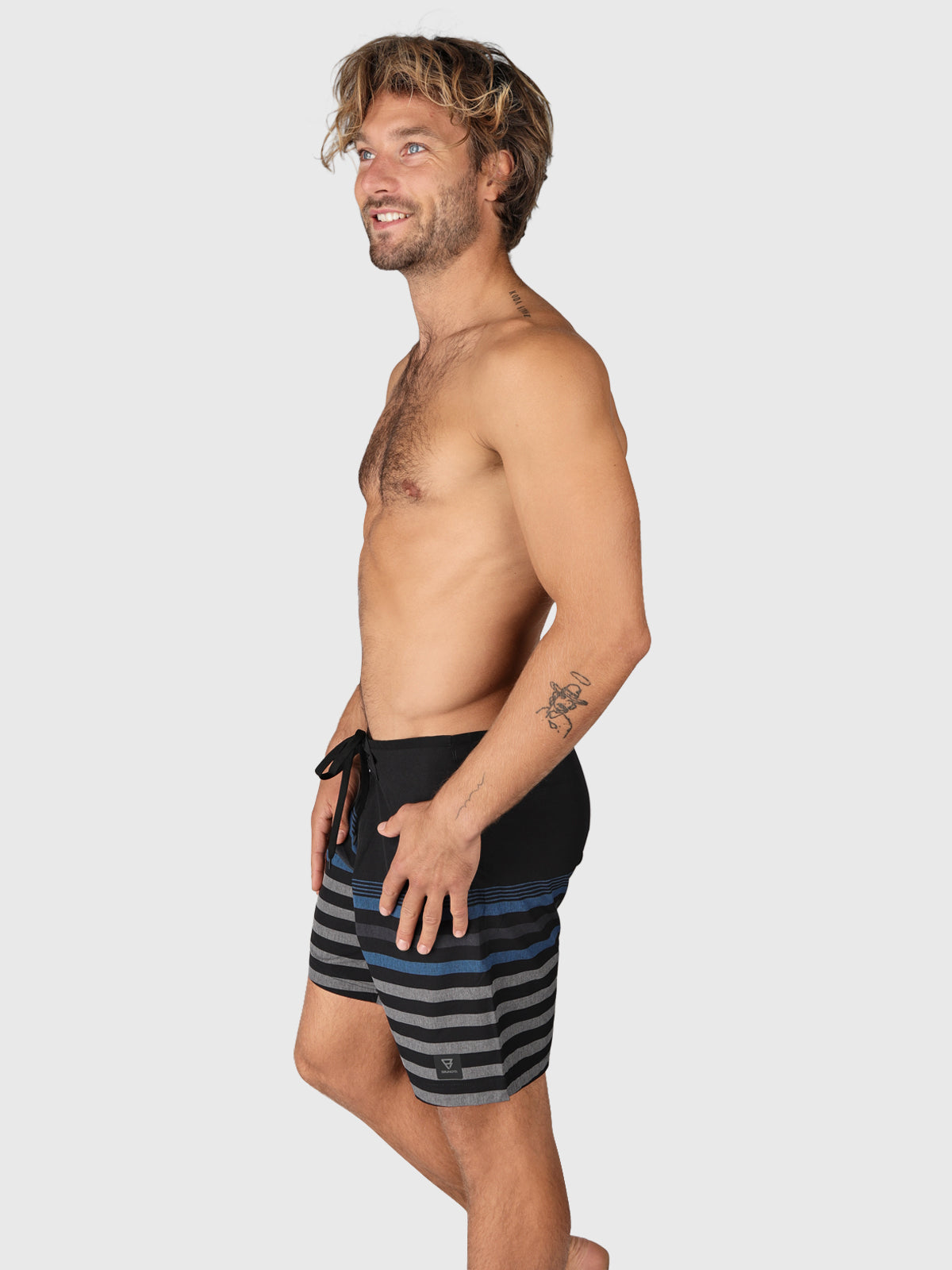 Paitor-Stripe Men Boardshorts | Black 3 Paitor-Stripe Men Boardshorts | Black