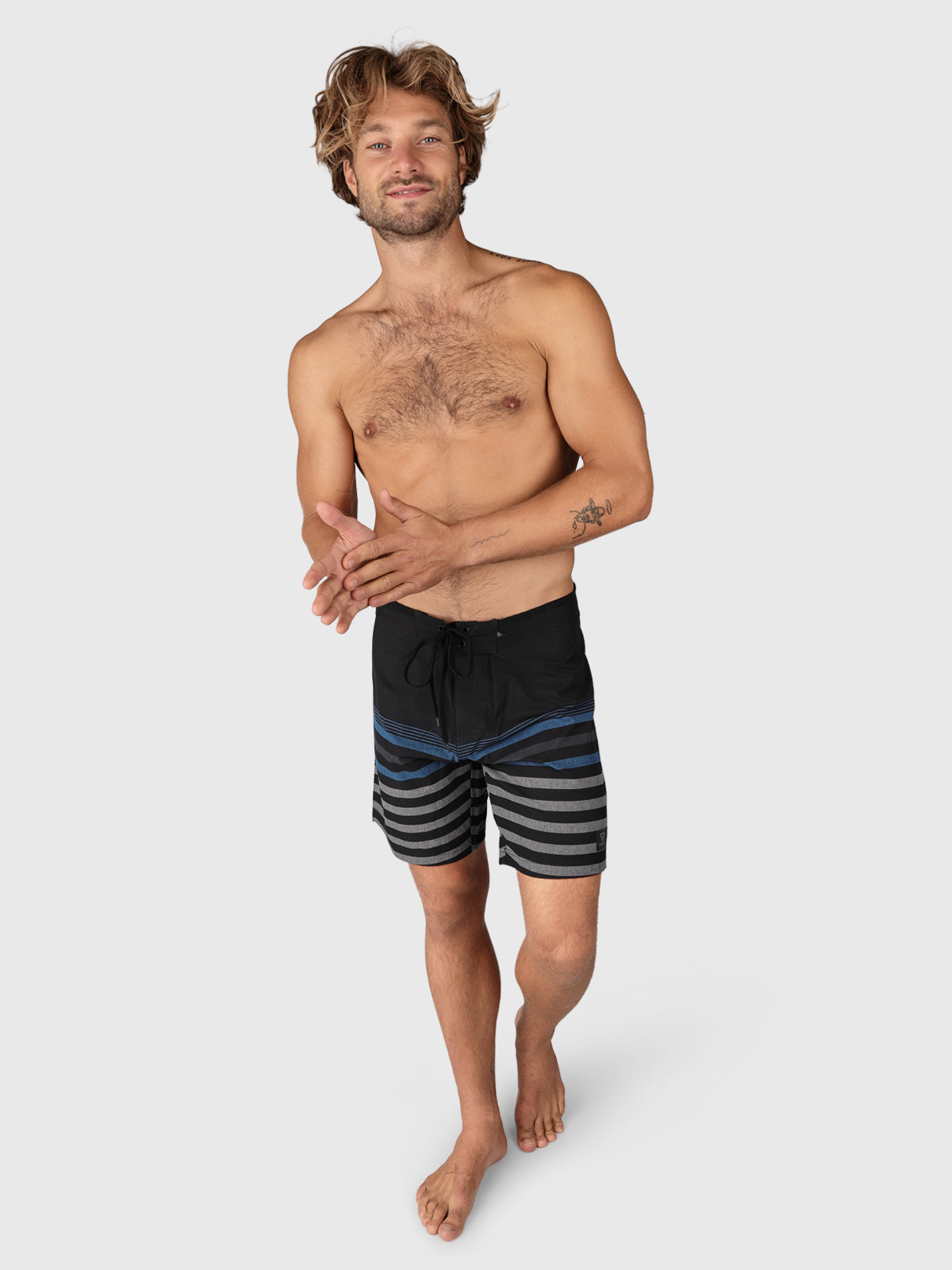 Paitor-Stripe Men Boardshorts | Black 5 Paitor-Stripe Men Boardshorts | Black