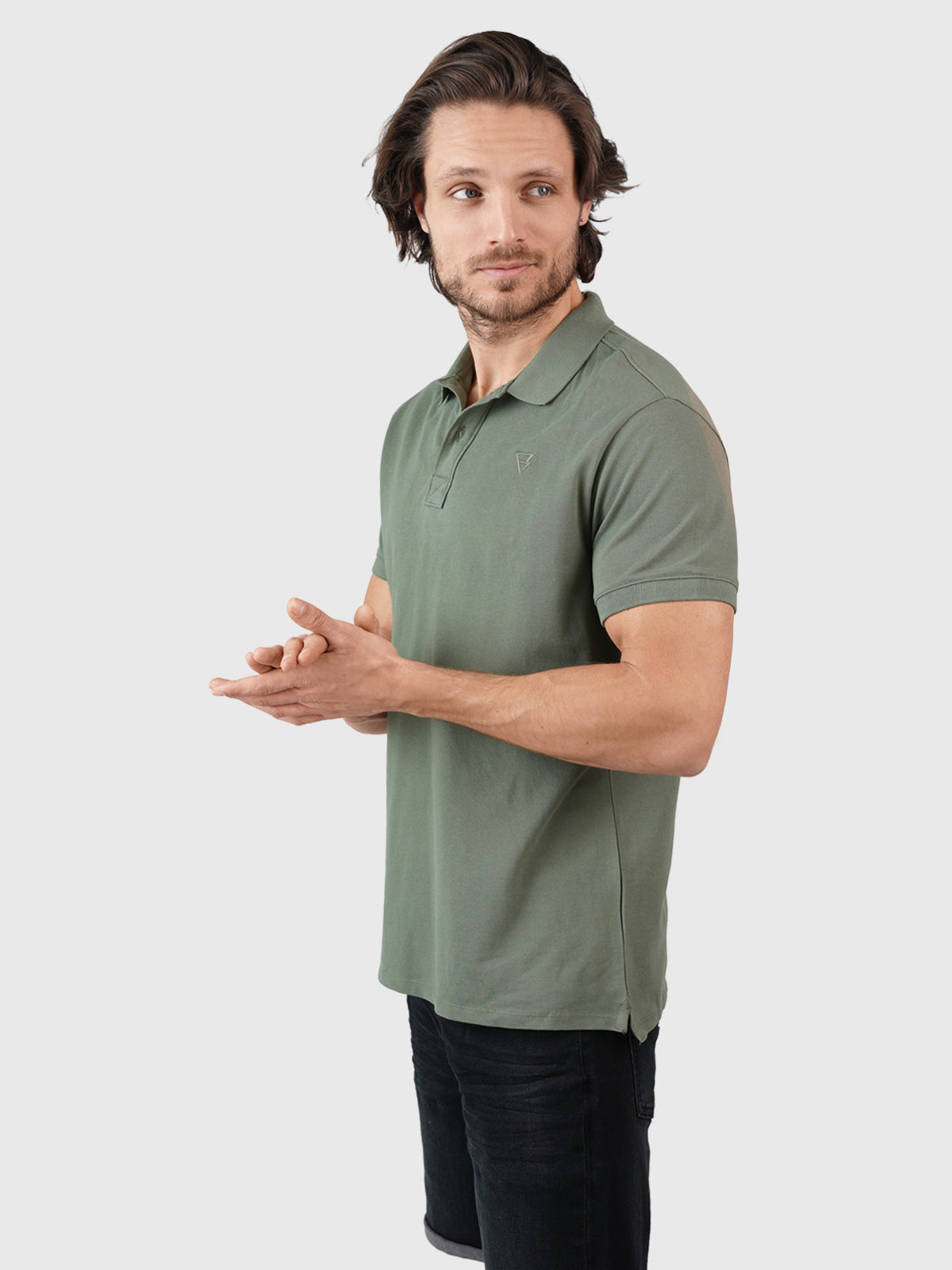 Frunot-II Men Polo | Vintage Green 4 Frunot-II Men Polo | Vintage Green