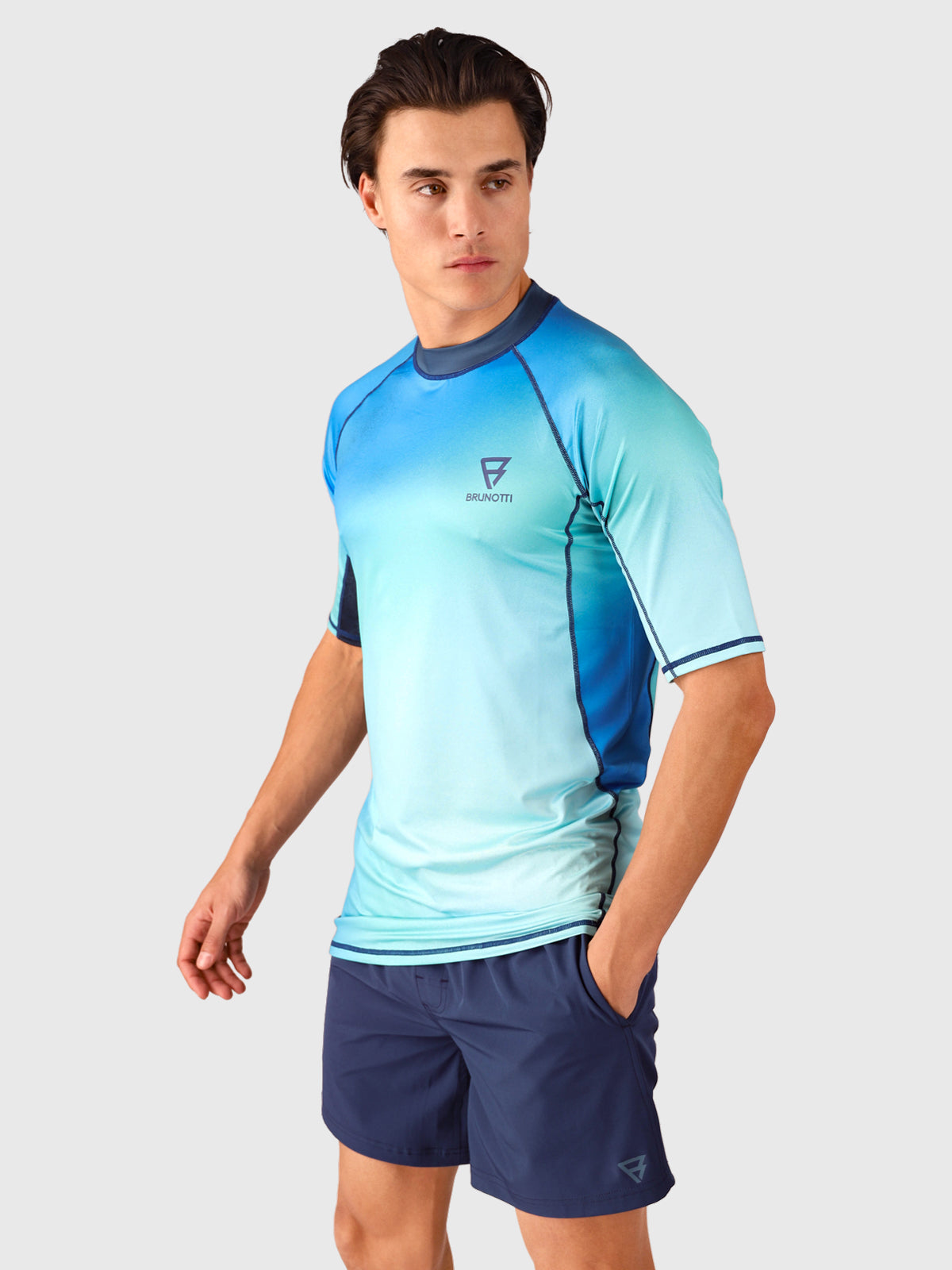 Waveguard-Spray Men Rashguard | Neon Blue